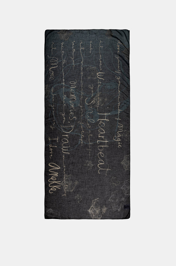 Manifesto printed scarf