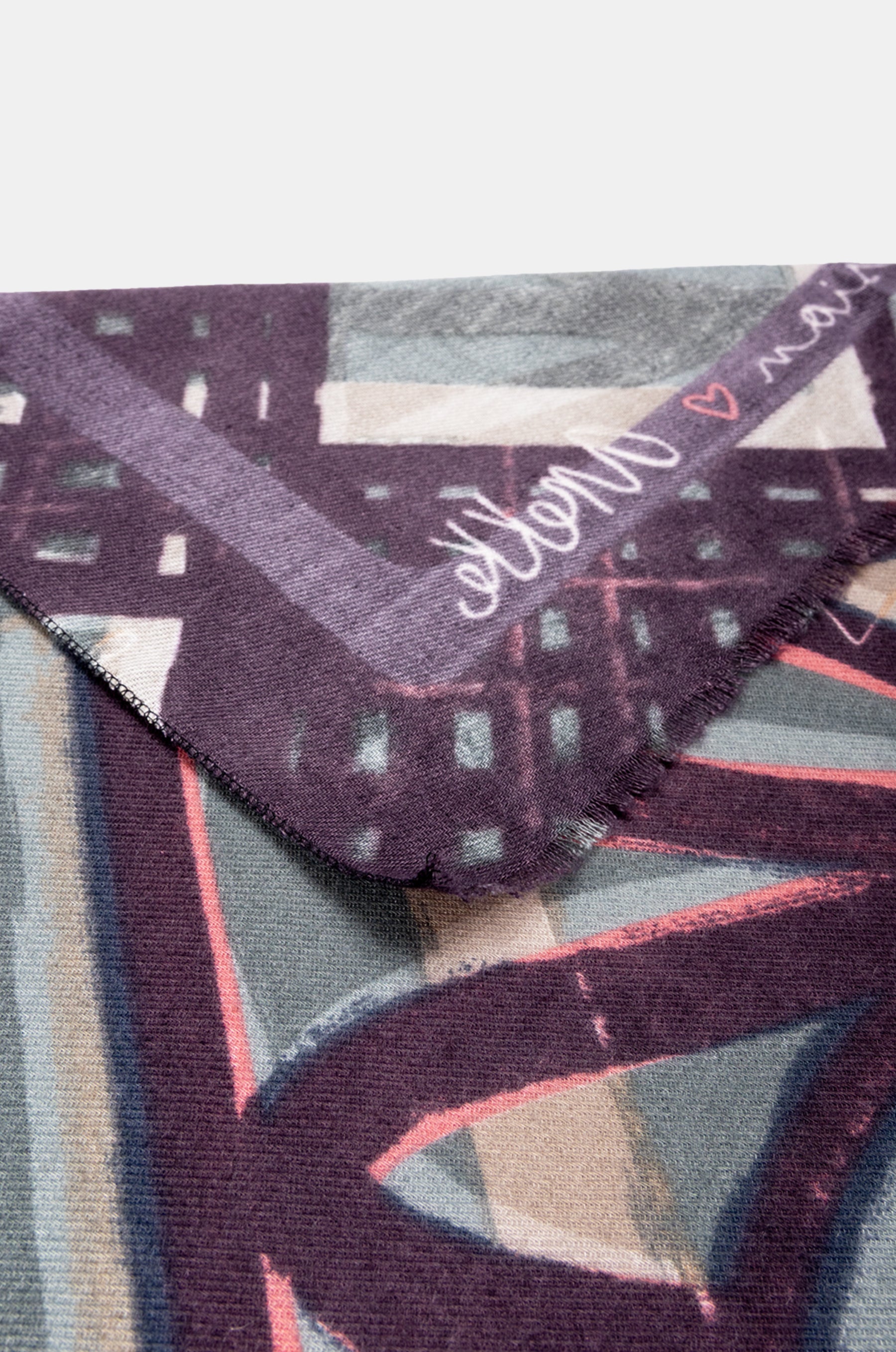 Blue printed pashmina