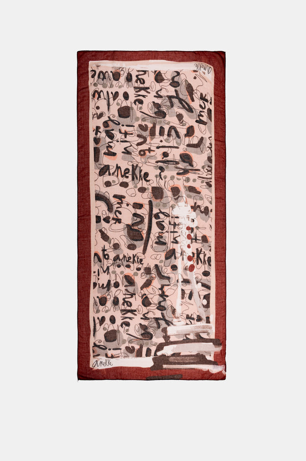 Mademoiselle printed scarf