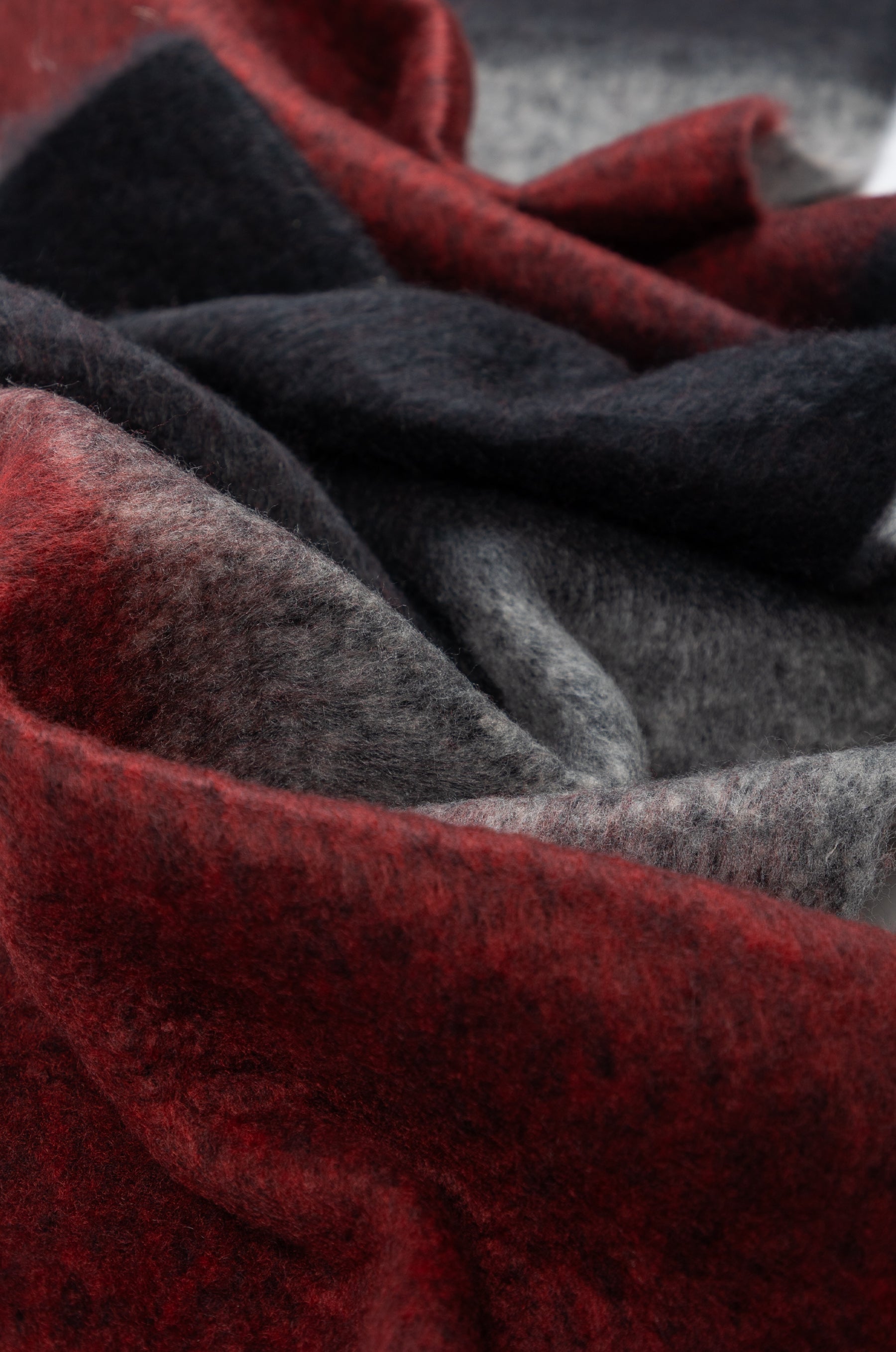 Printed fringed scarf