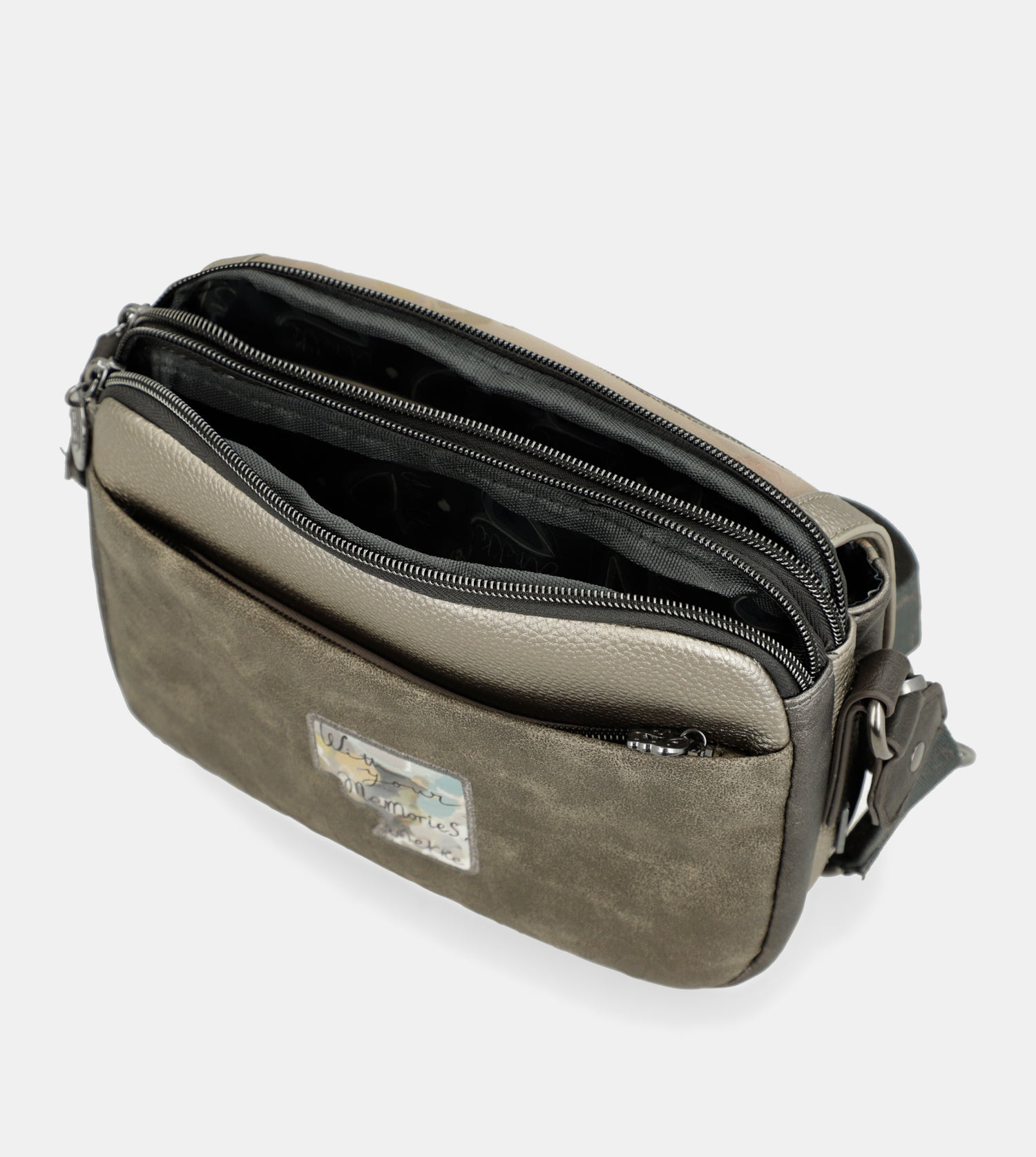 Real oval flap crossbody bag