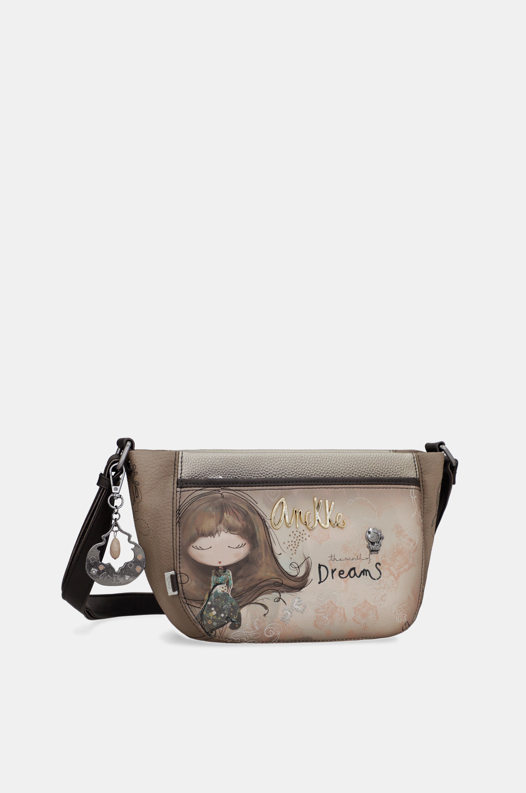 Real oval small crossbody bag