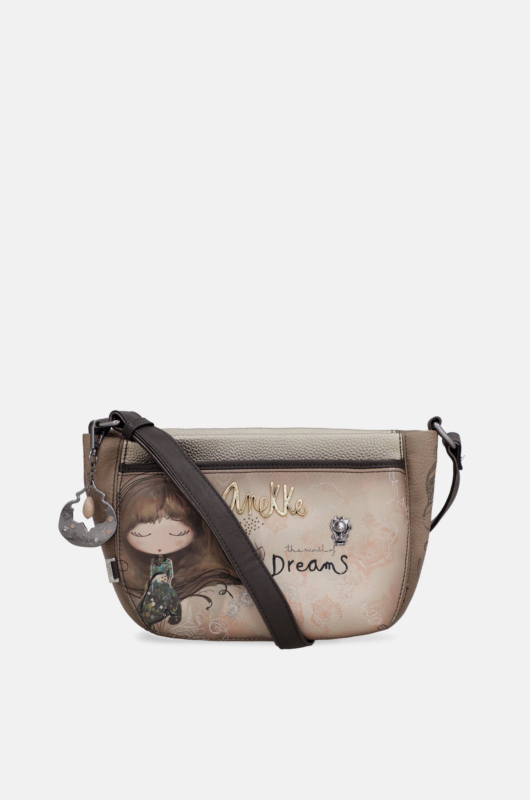 Real oval small crossbody bag