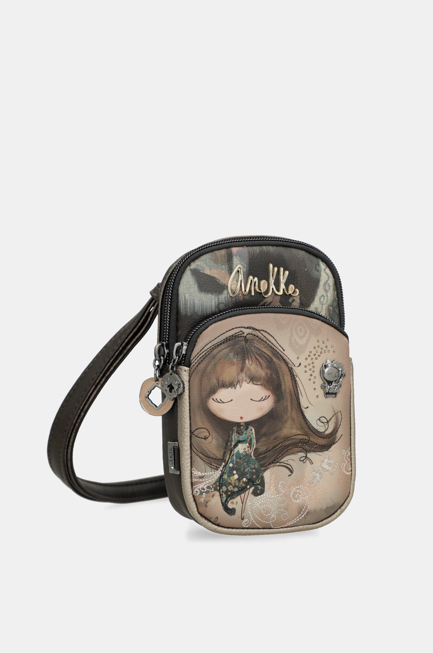 Real mini crossbody bag with pocket