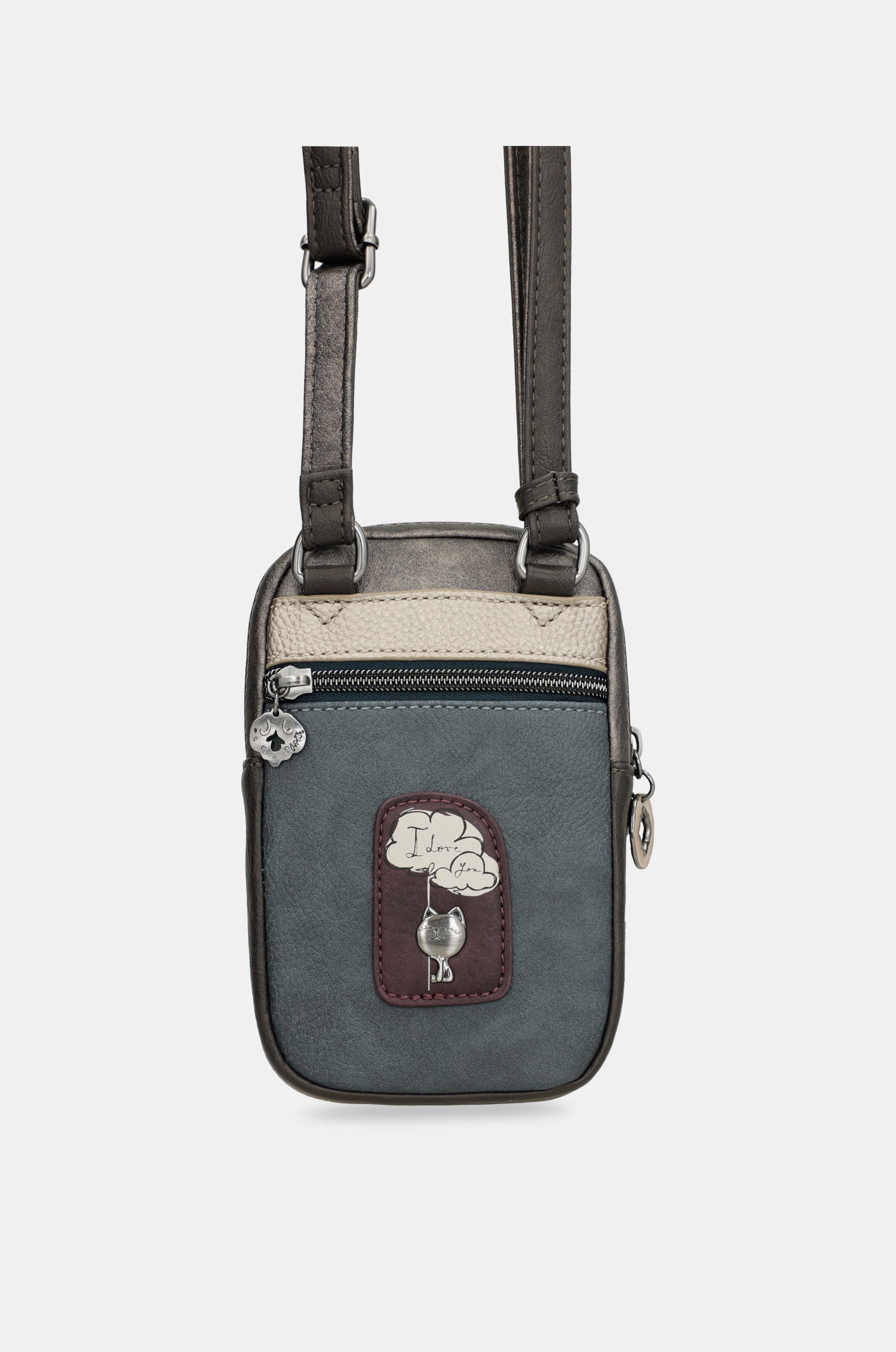 Real mini crossbody bag with pocket