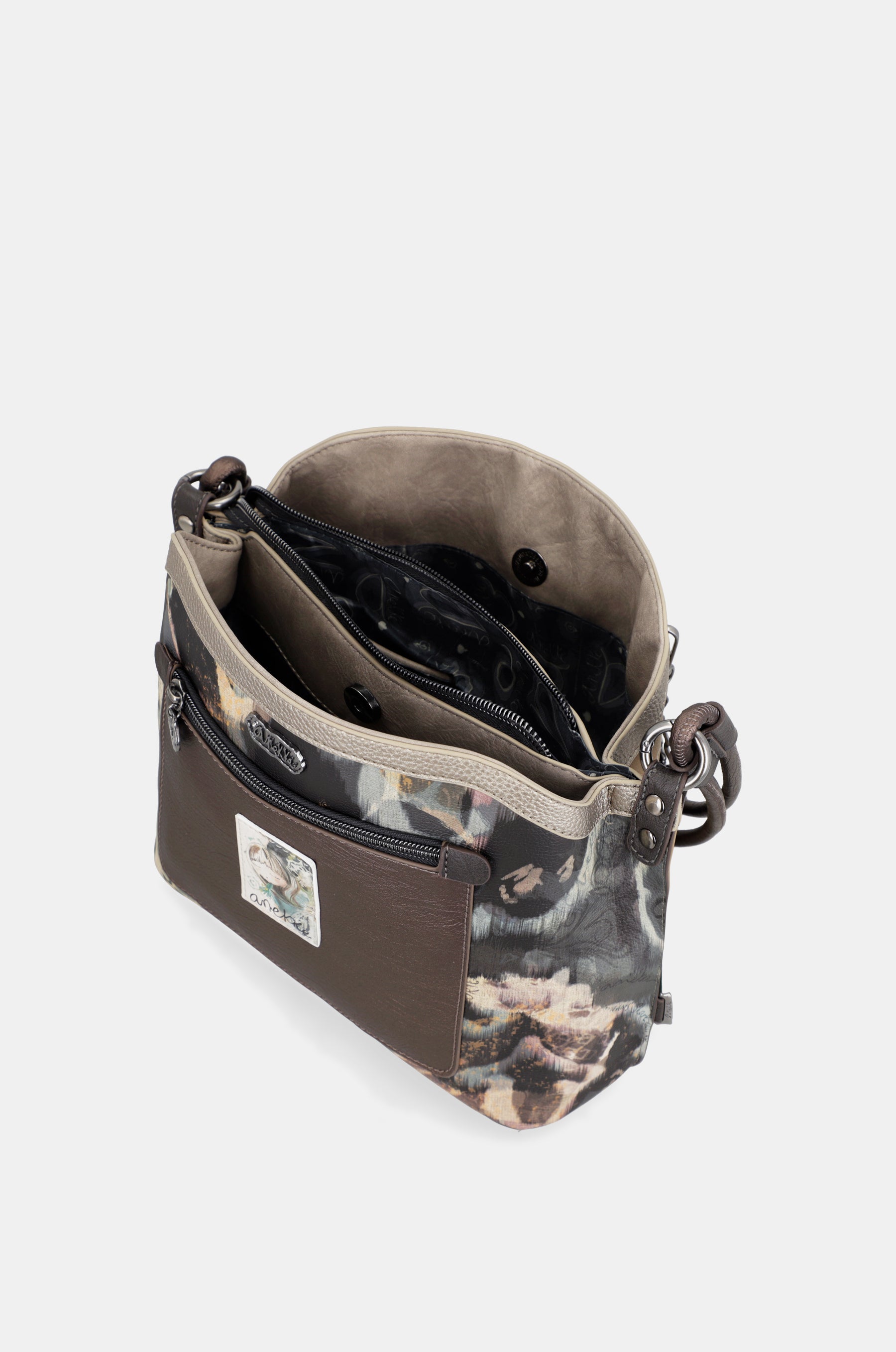 Manifesto triple-compartment crossbody bag
