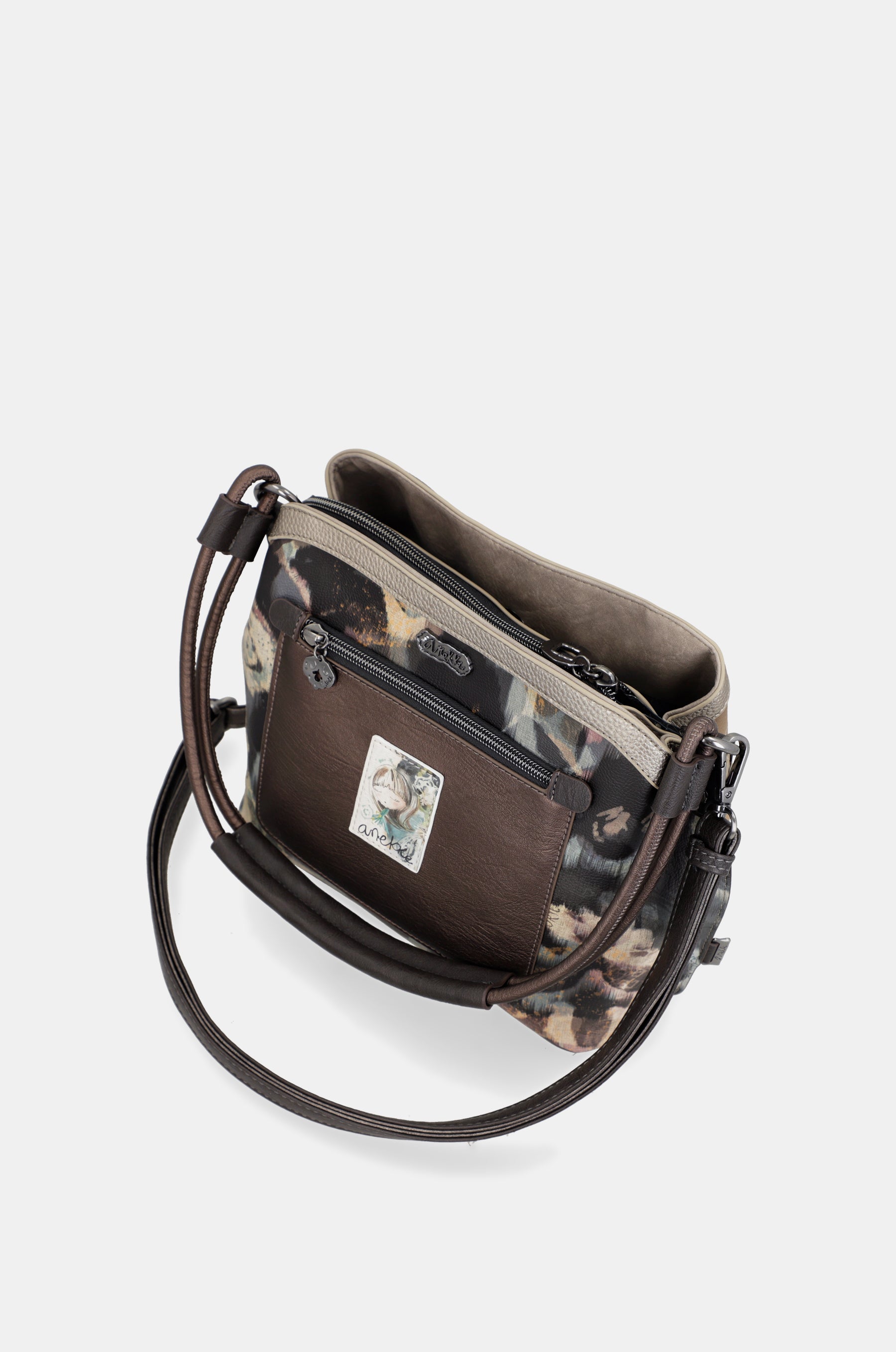 Manifesto triple-compartment crossbody bag