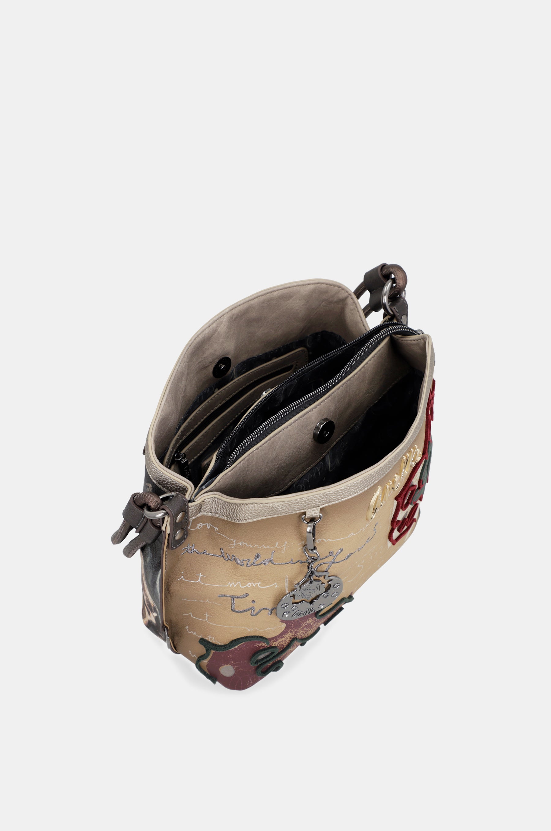Manifesto triple-compartment crossbody bag