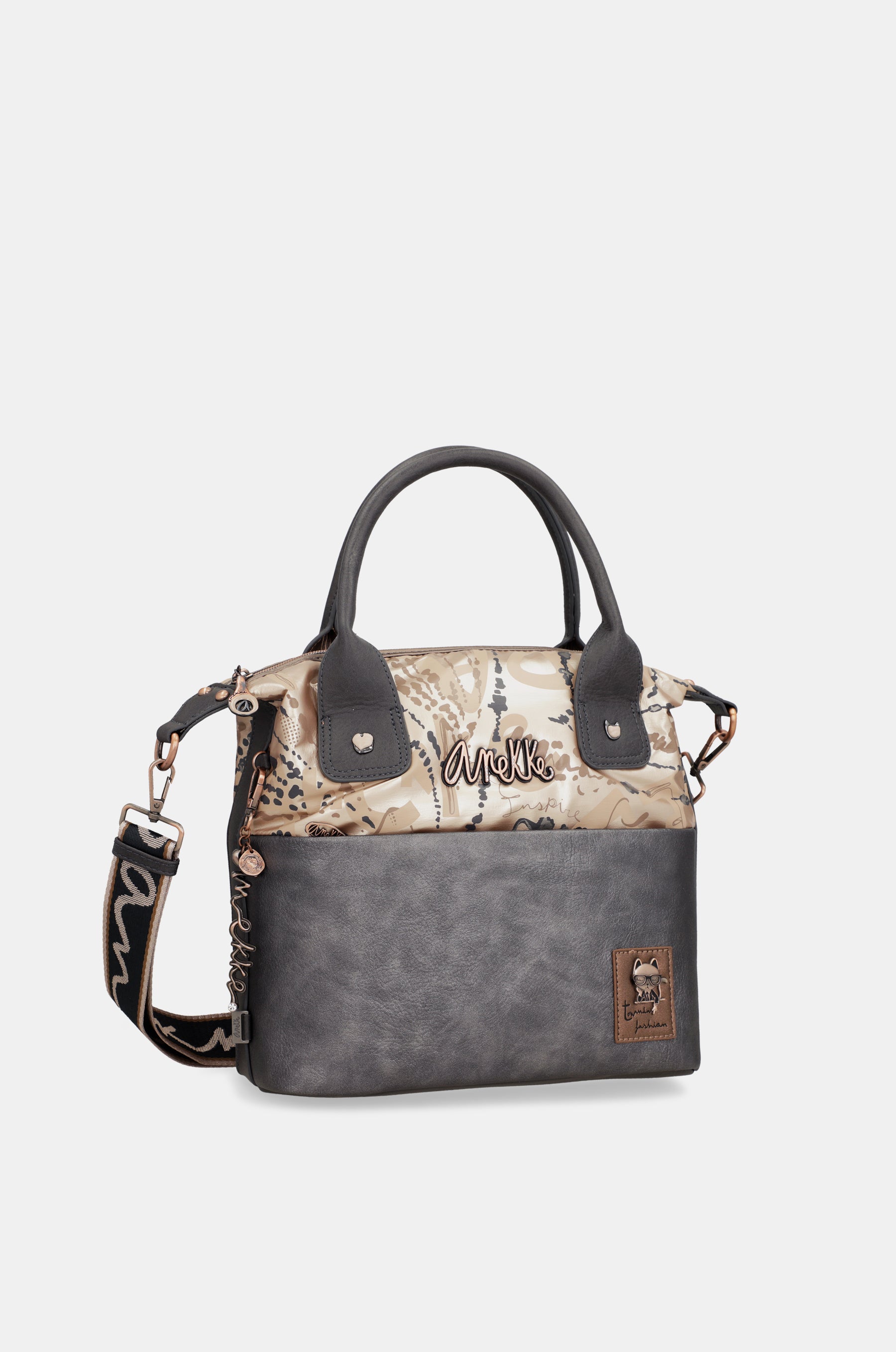 Intentions handle bag with shoulder strap