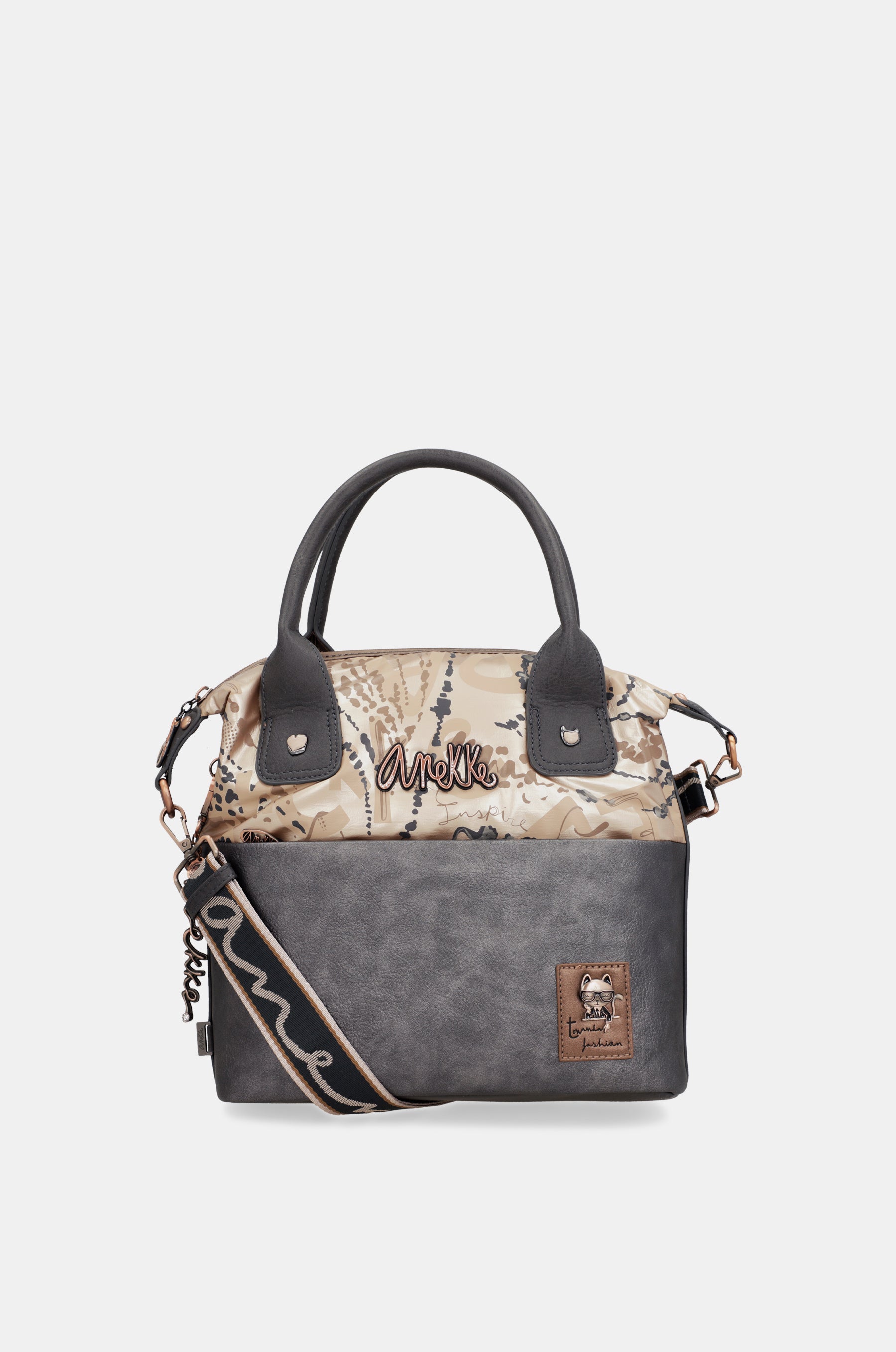 Intentions handle bag with shoulder strap