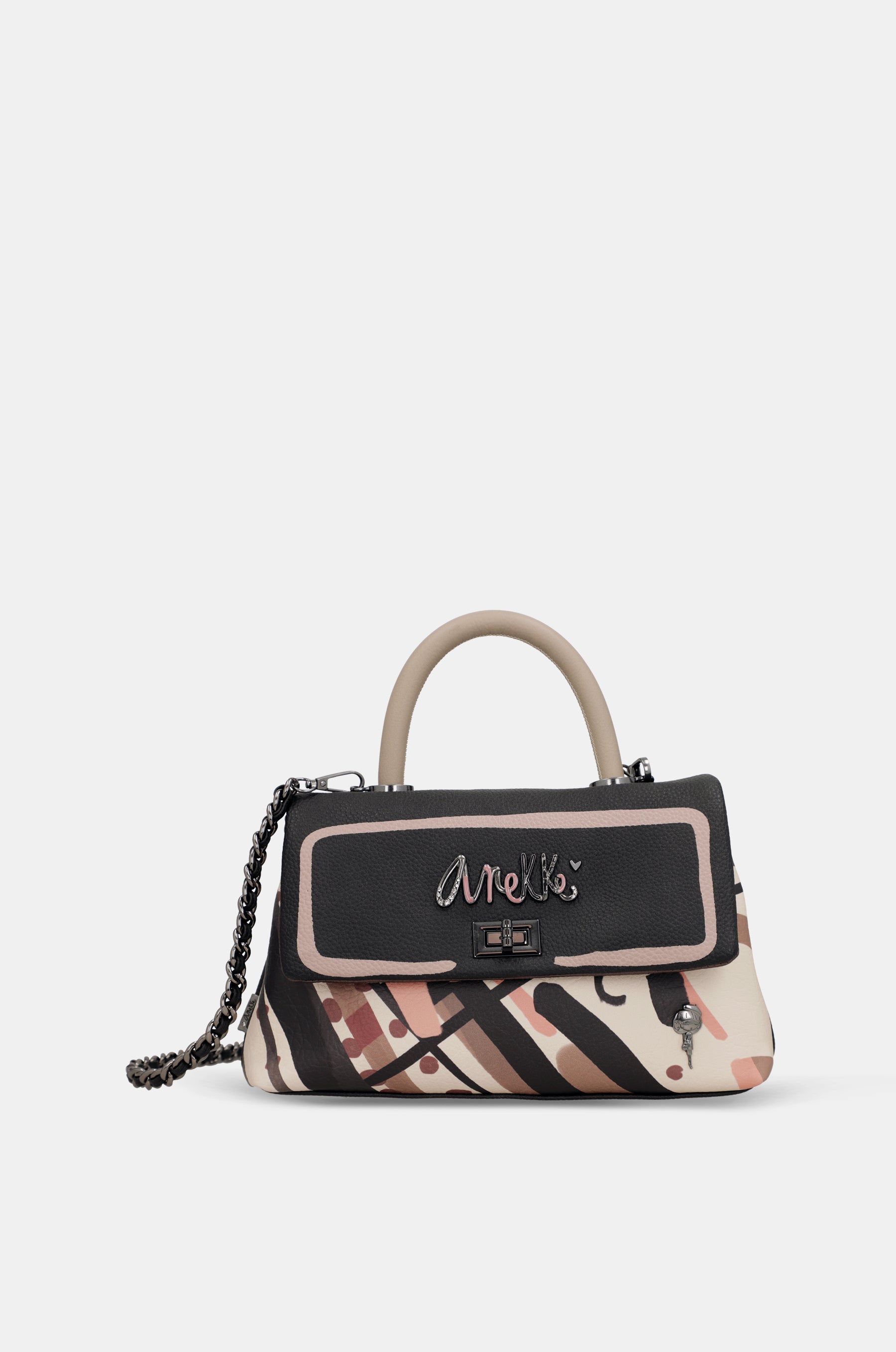 Parisian short-handle small bag with shoulder strap