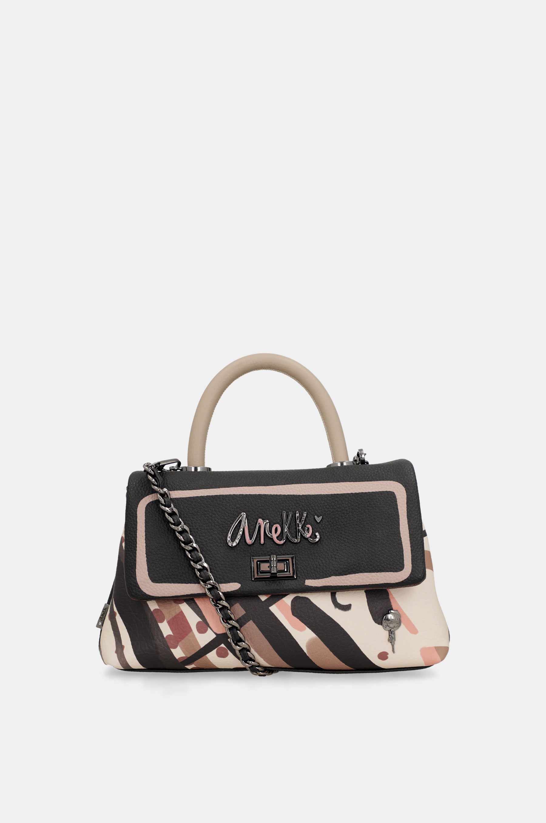 Parisian short-handle small bag with shoulder strap