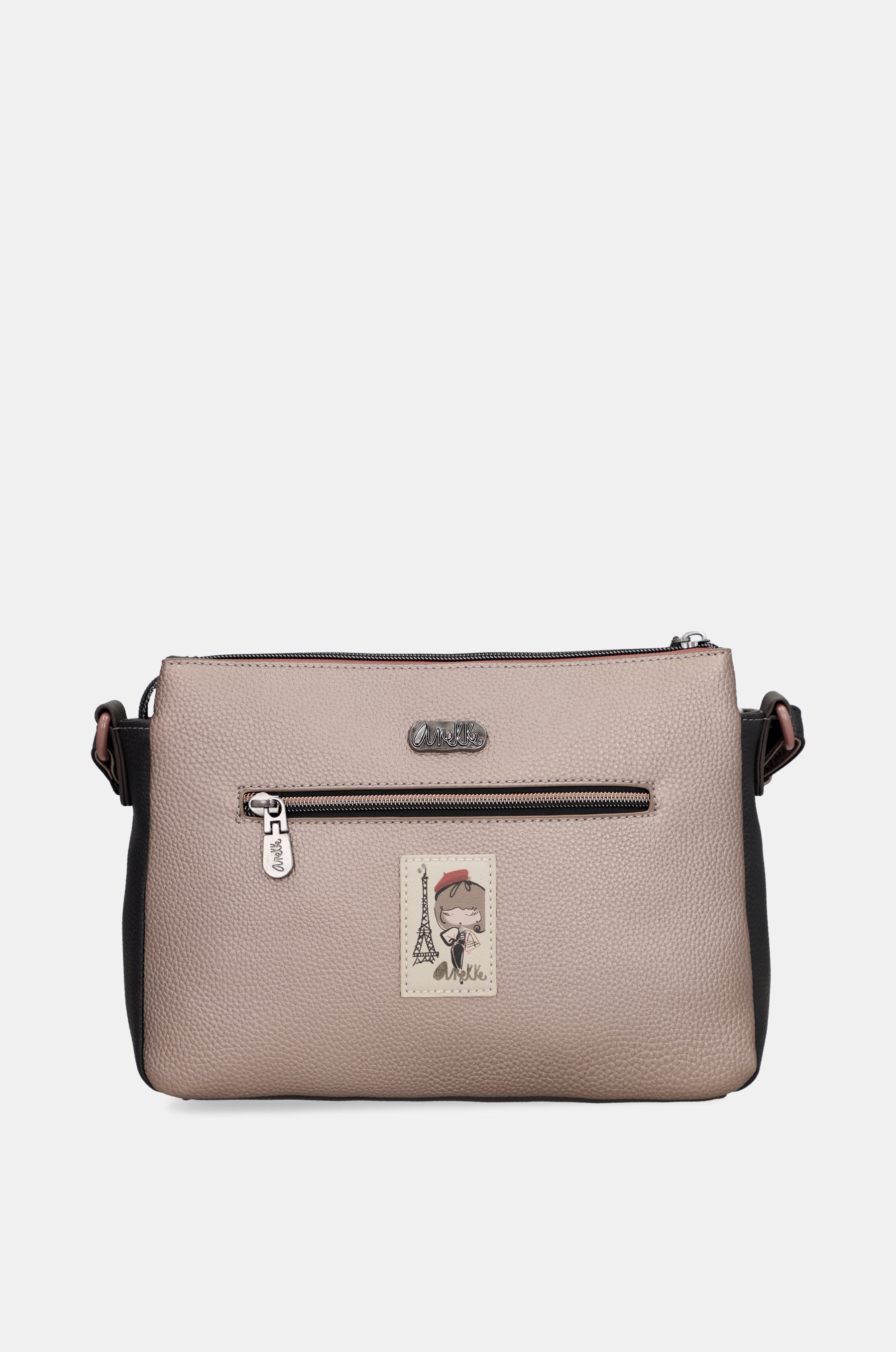 Parisian 3-compartment printed crossbody bag
