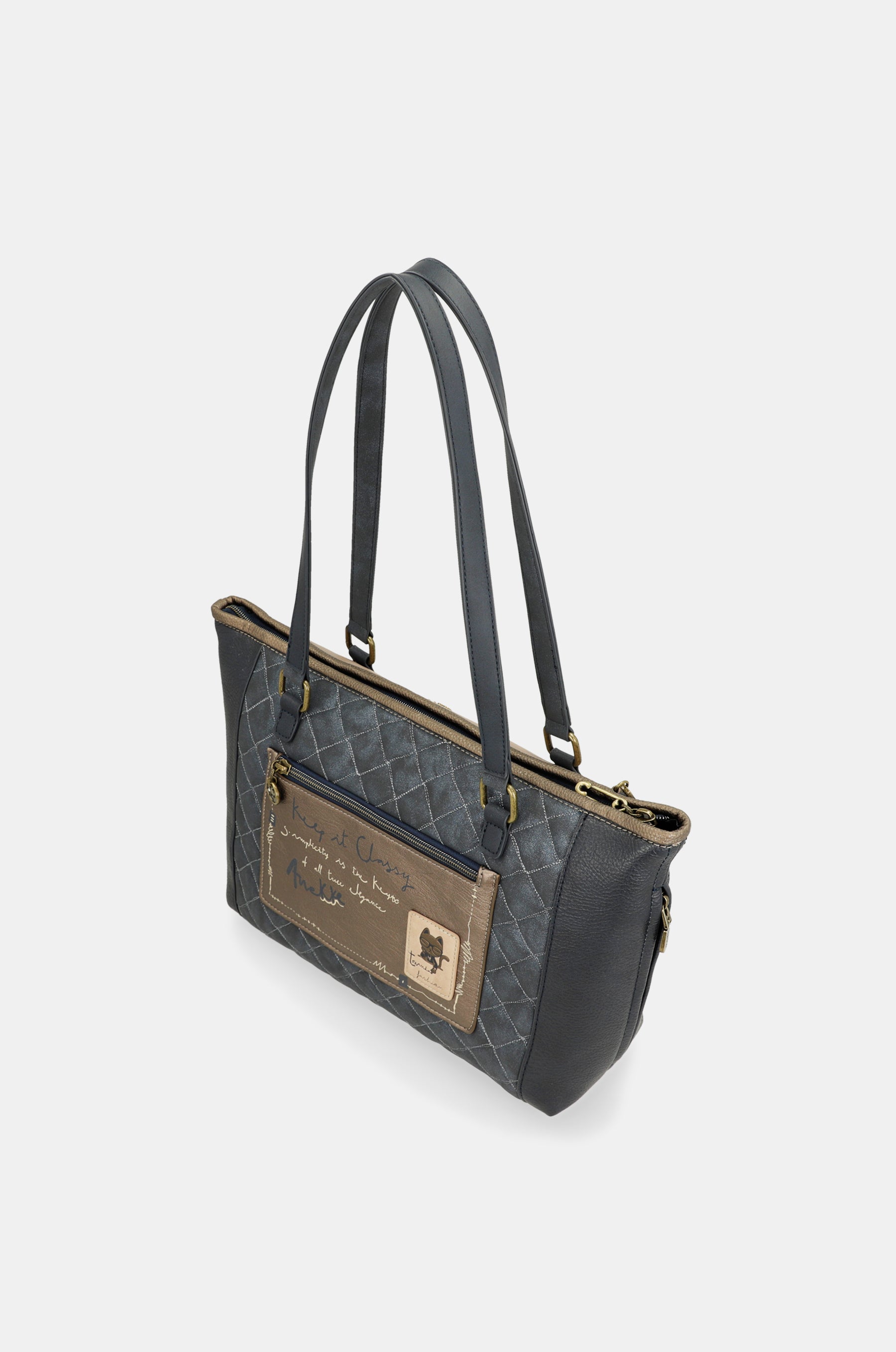 Studio shopper bag with shoulder strap