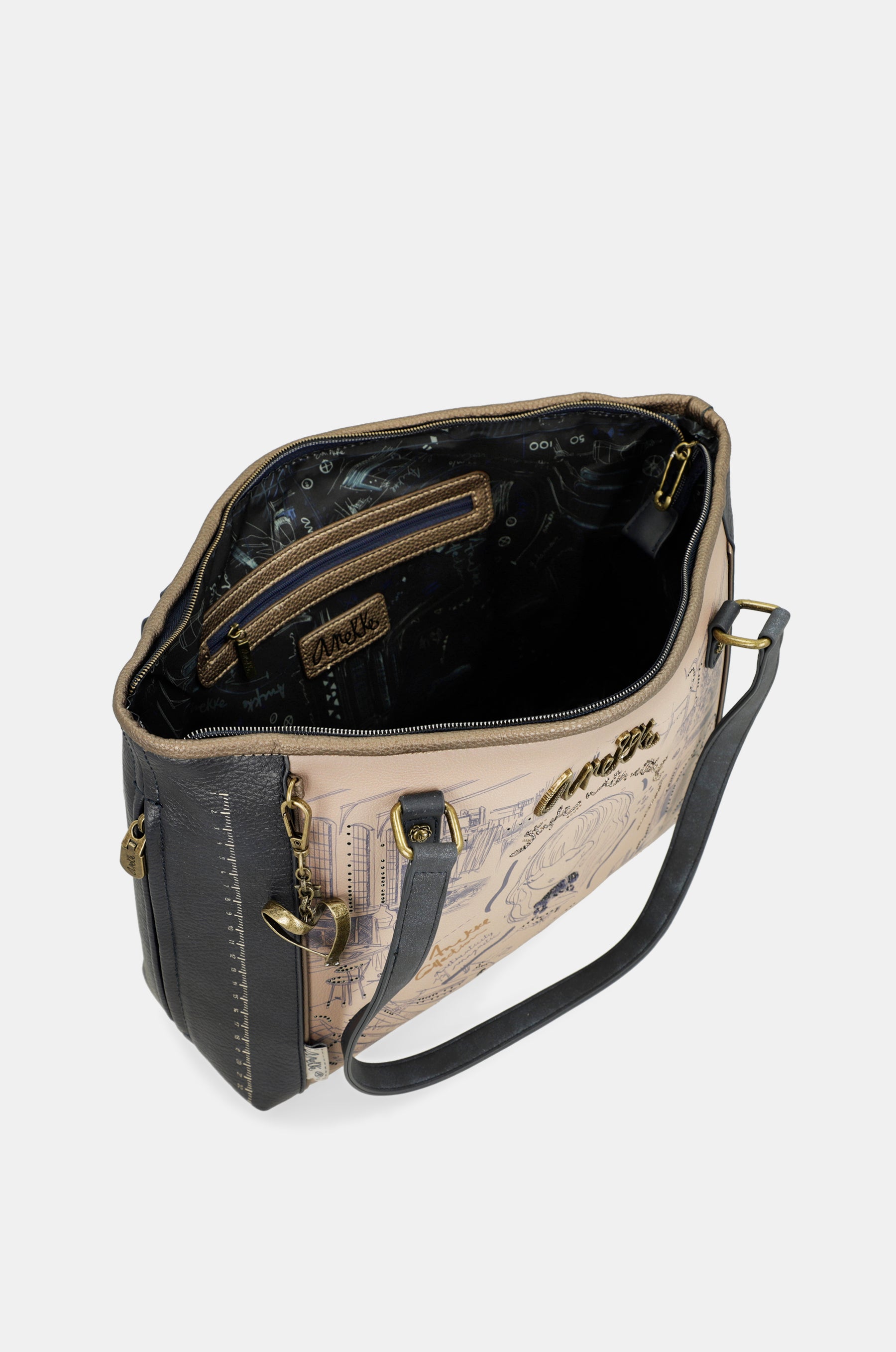 Studio shopper bag with shoulder strap