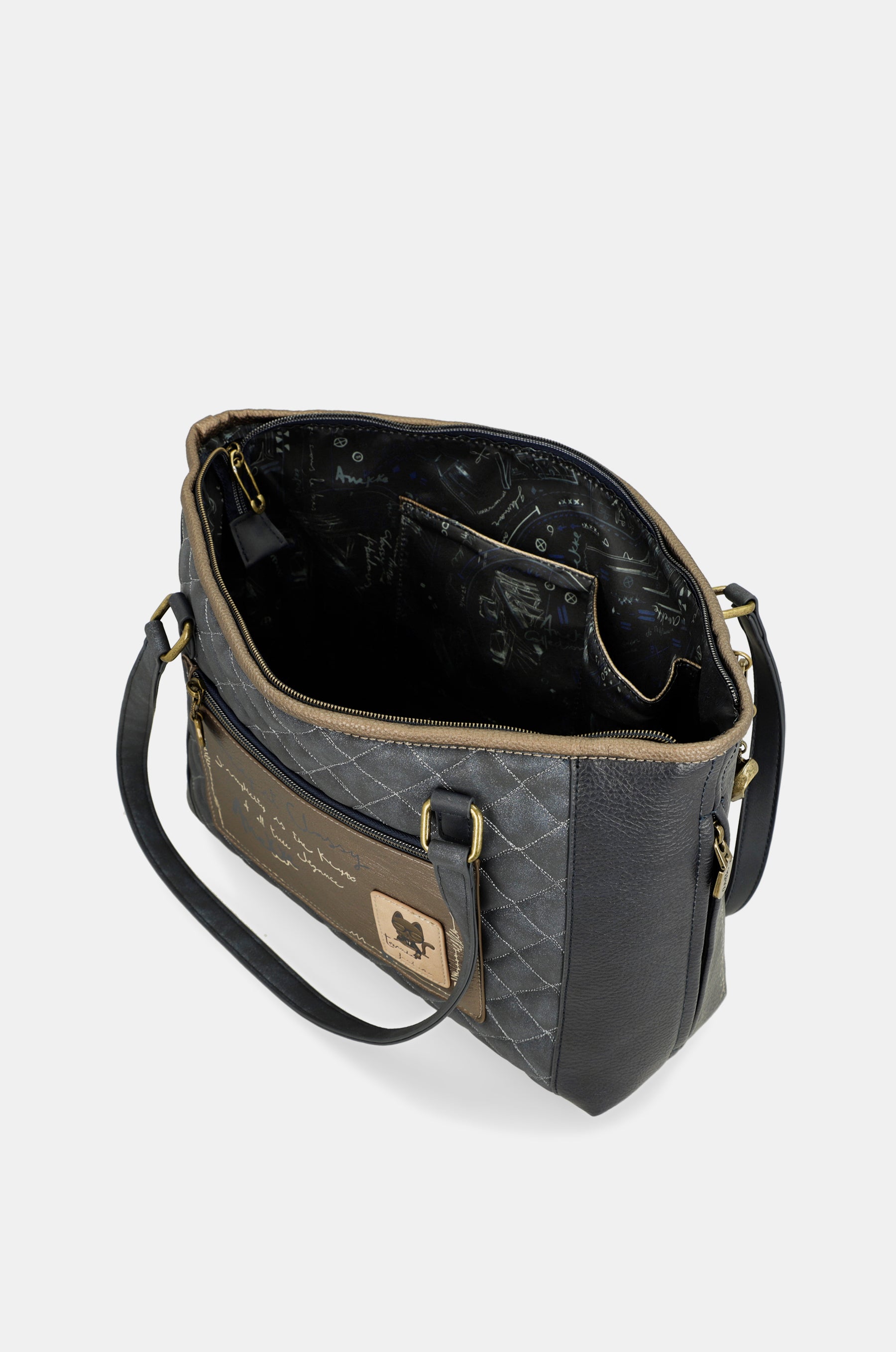 Studio shopper bag with shoulder strap
