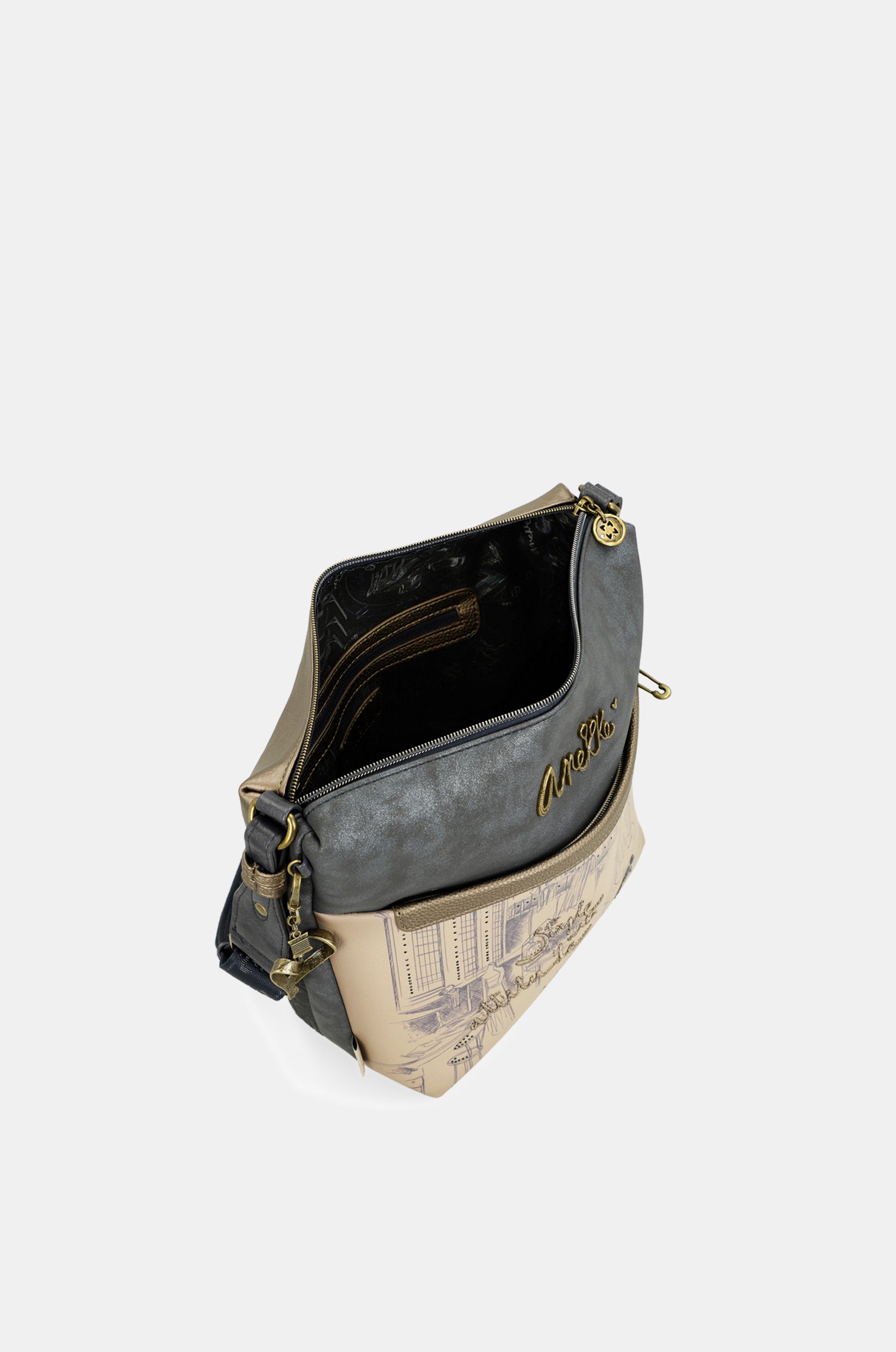 Studio large crossbody bag with front pocket