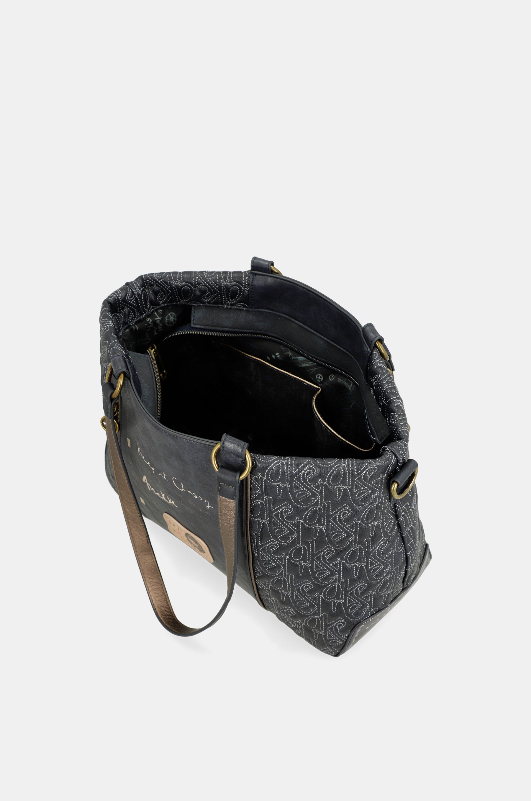 Boutique short-handle bag with shoulder strap