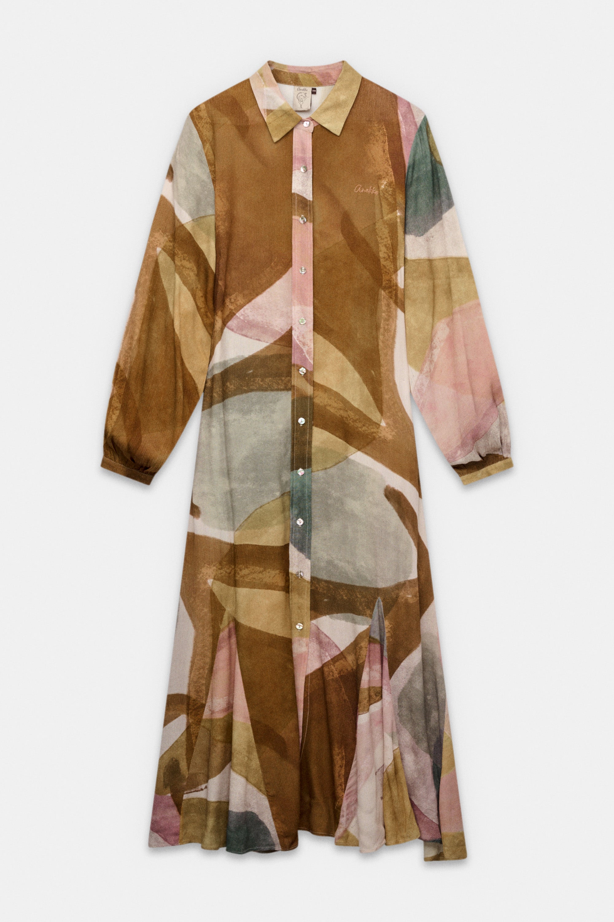 Long-sleeve midi dress