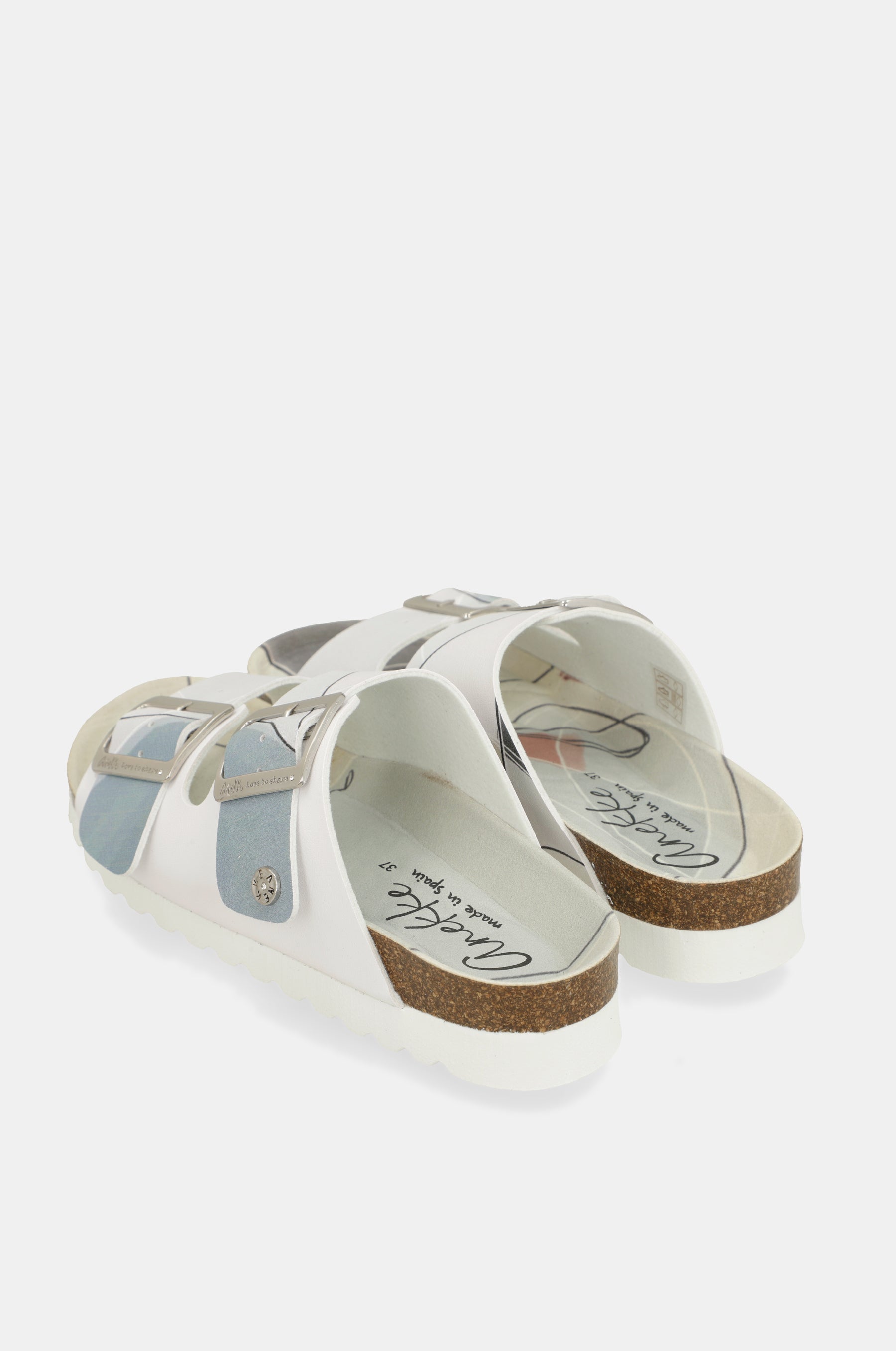 Blue and white bio sandals