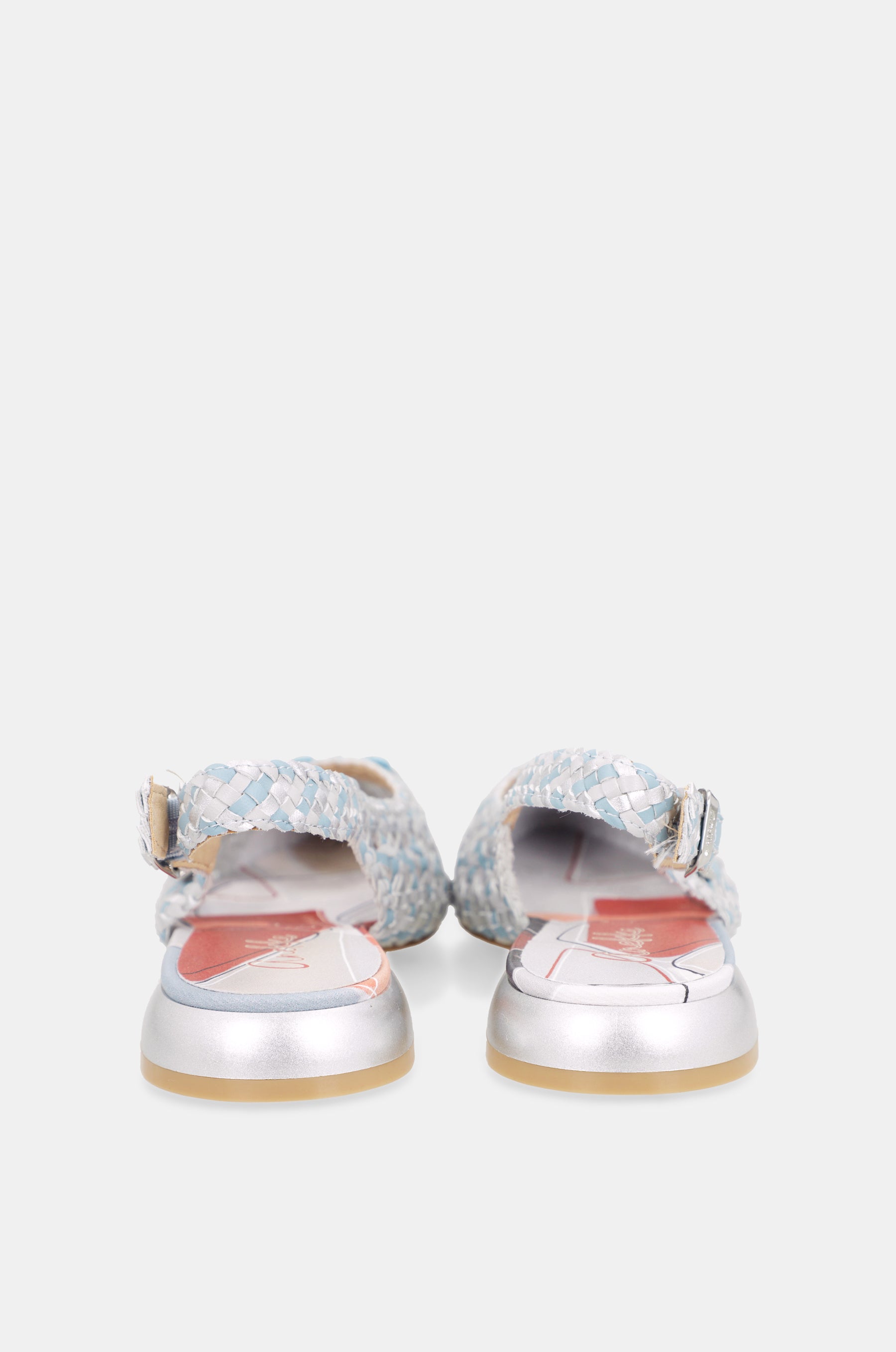 Blue slingback sandals