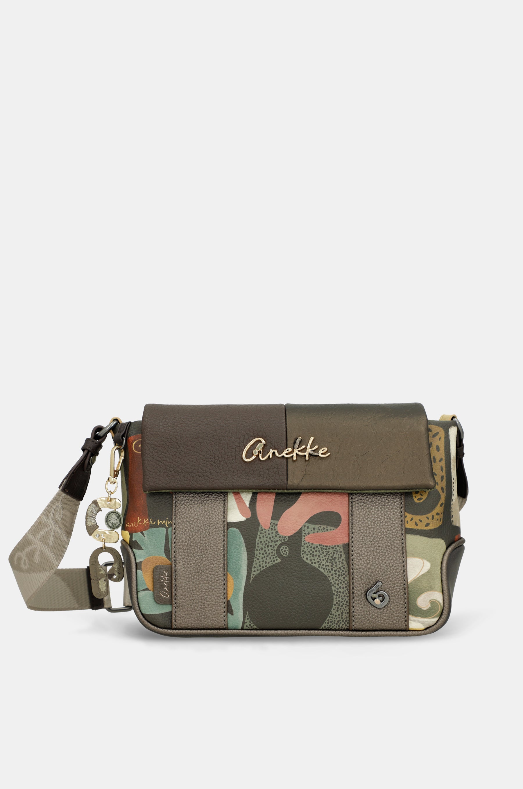 Crossbody bag with printed flap Amphora