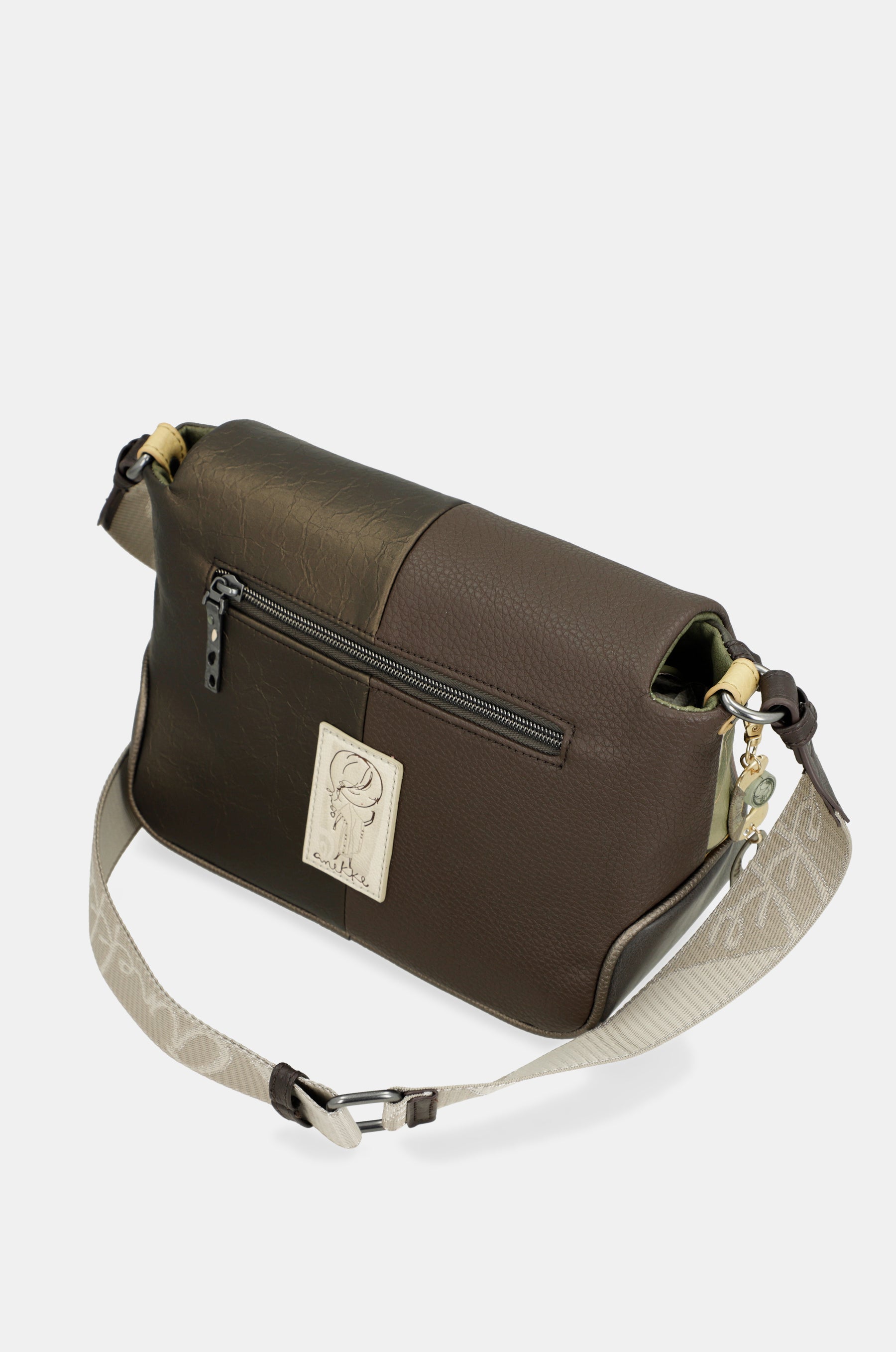 Crossbody bag with printed flap Amphora