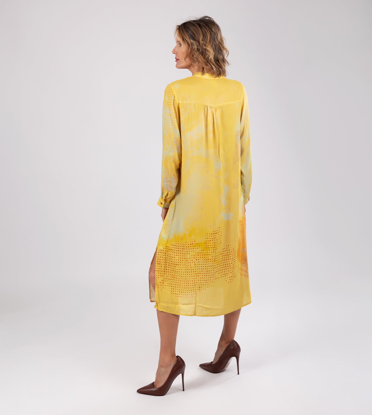 Yellow shirt dress