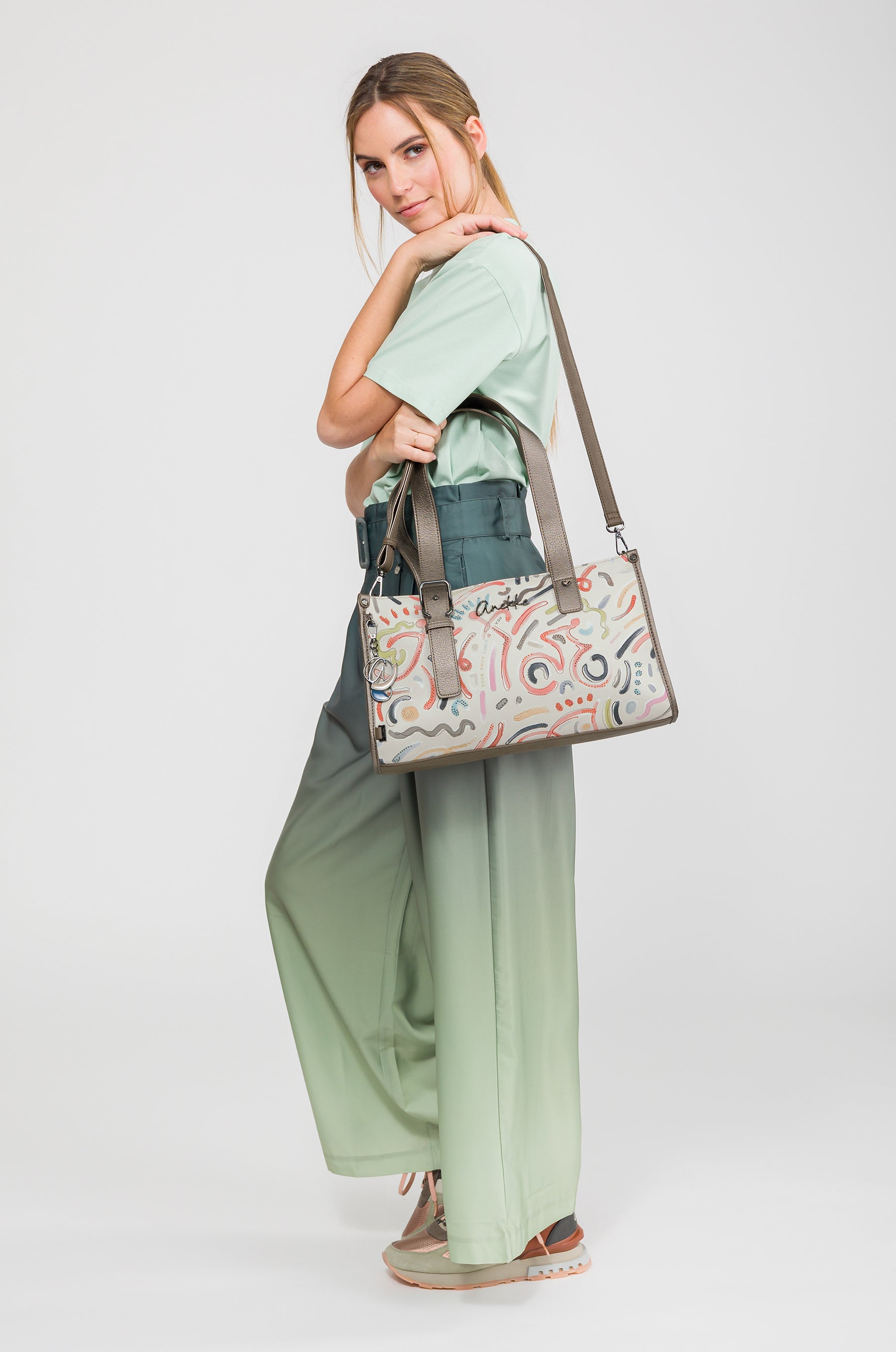 Double-handle bag and crossbody bag Olympia