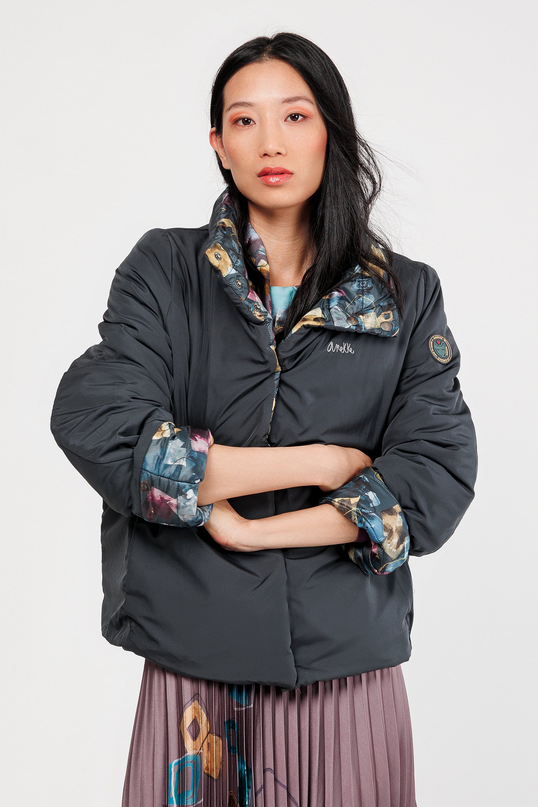 Grey reversible jacket