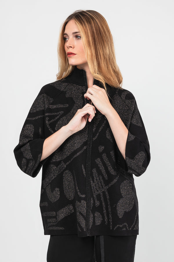 Black and silver cardigan