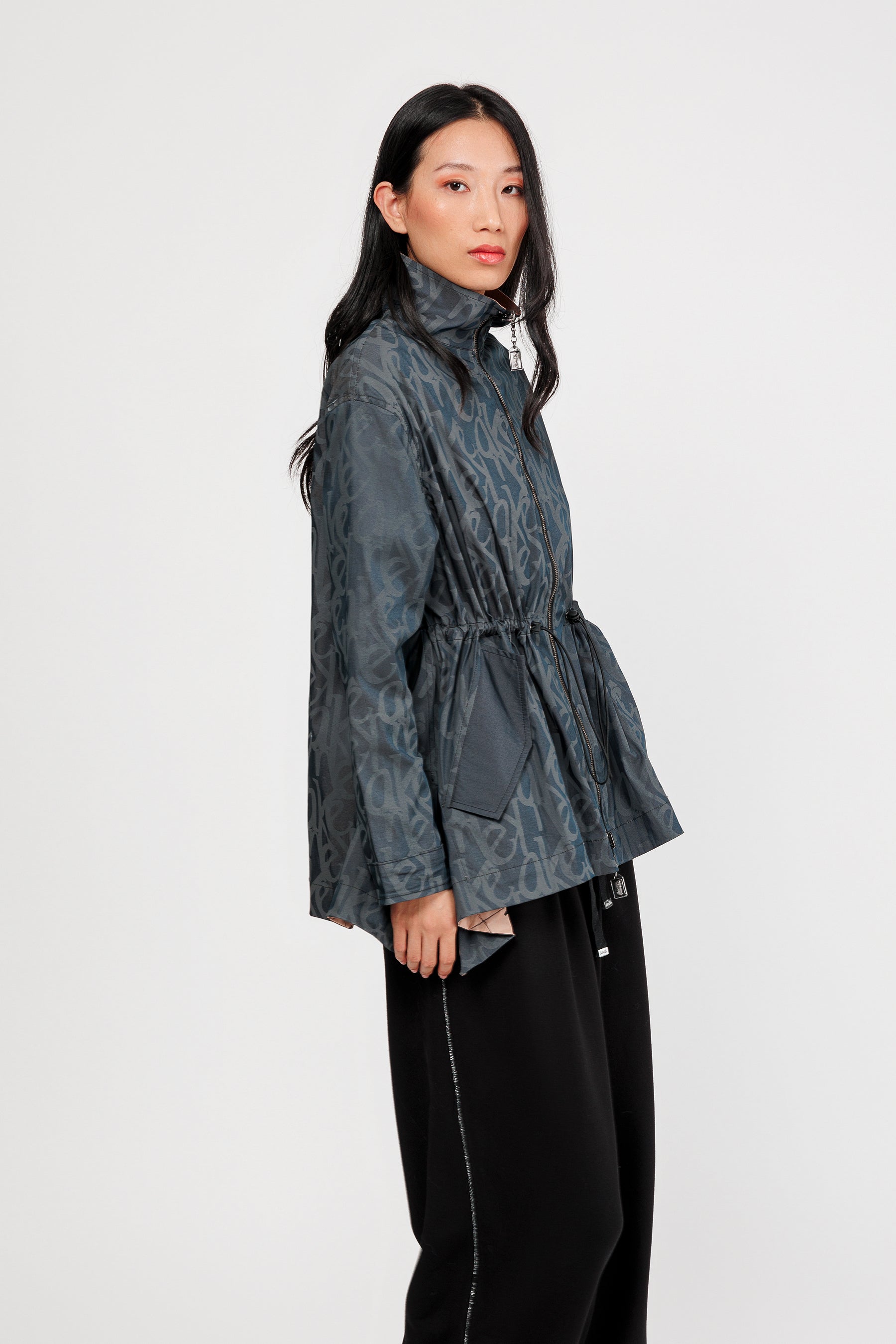 Black & beige reversible jacket