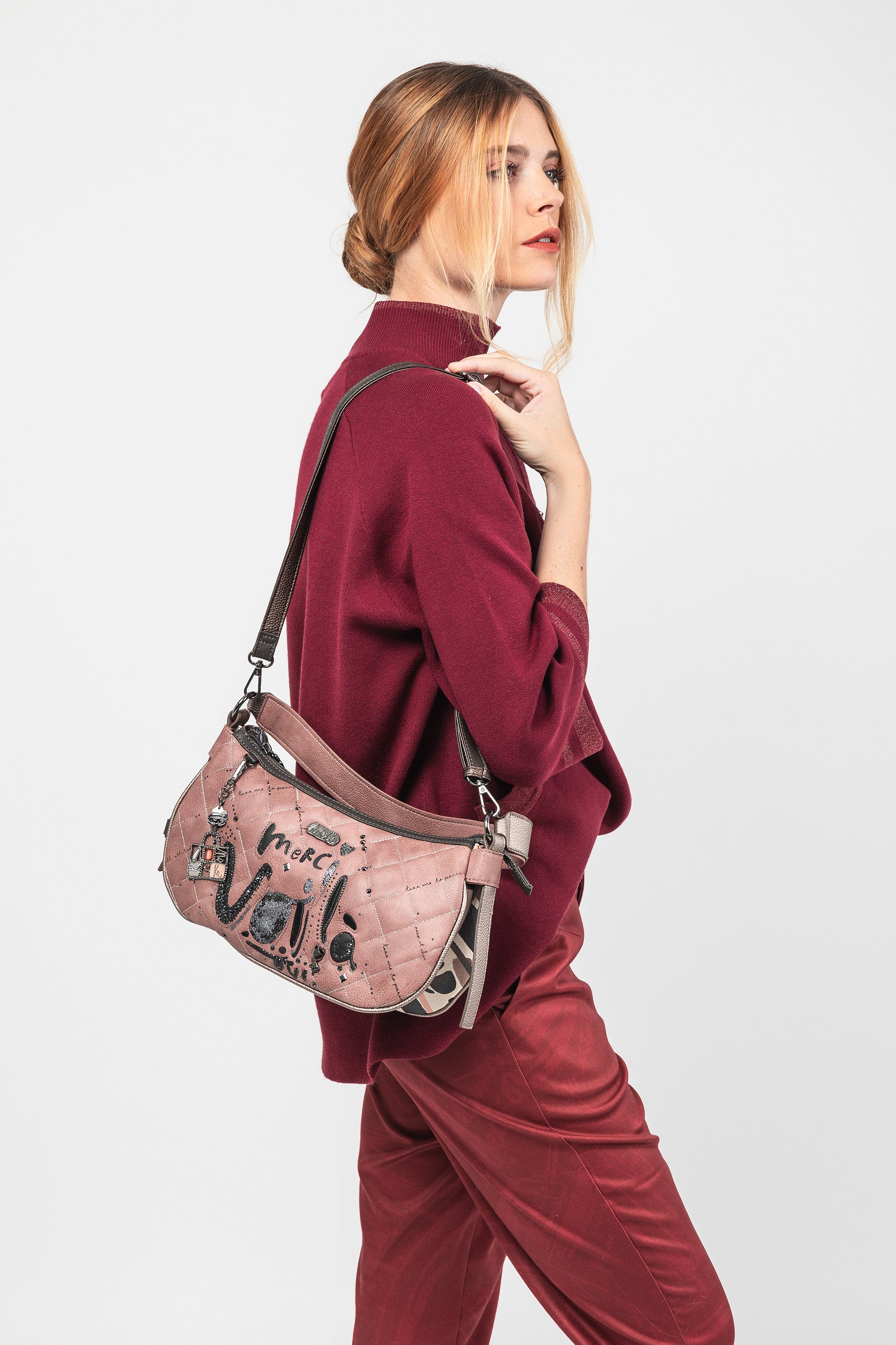 Parisian oval shoulder bag