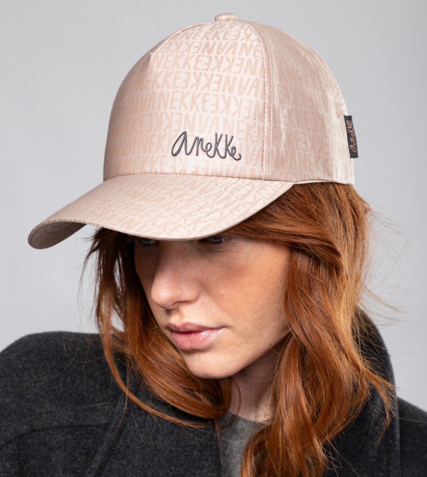 Beige Contemporary Logo Cap