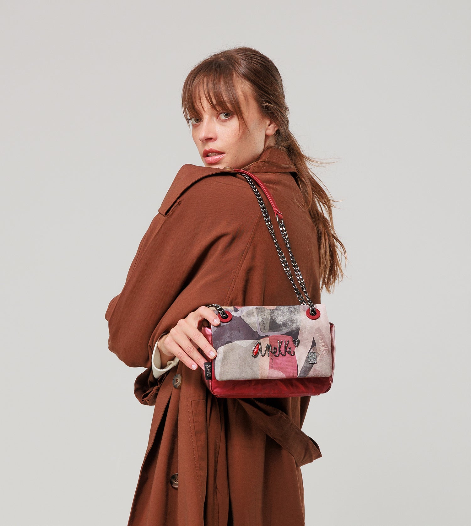 Imaginary crossbody bag with flap