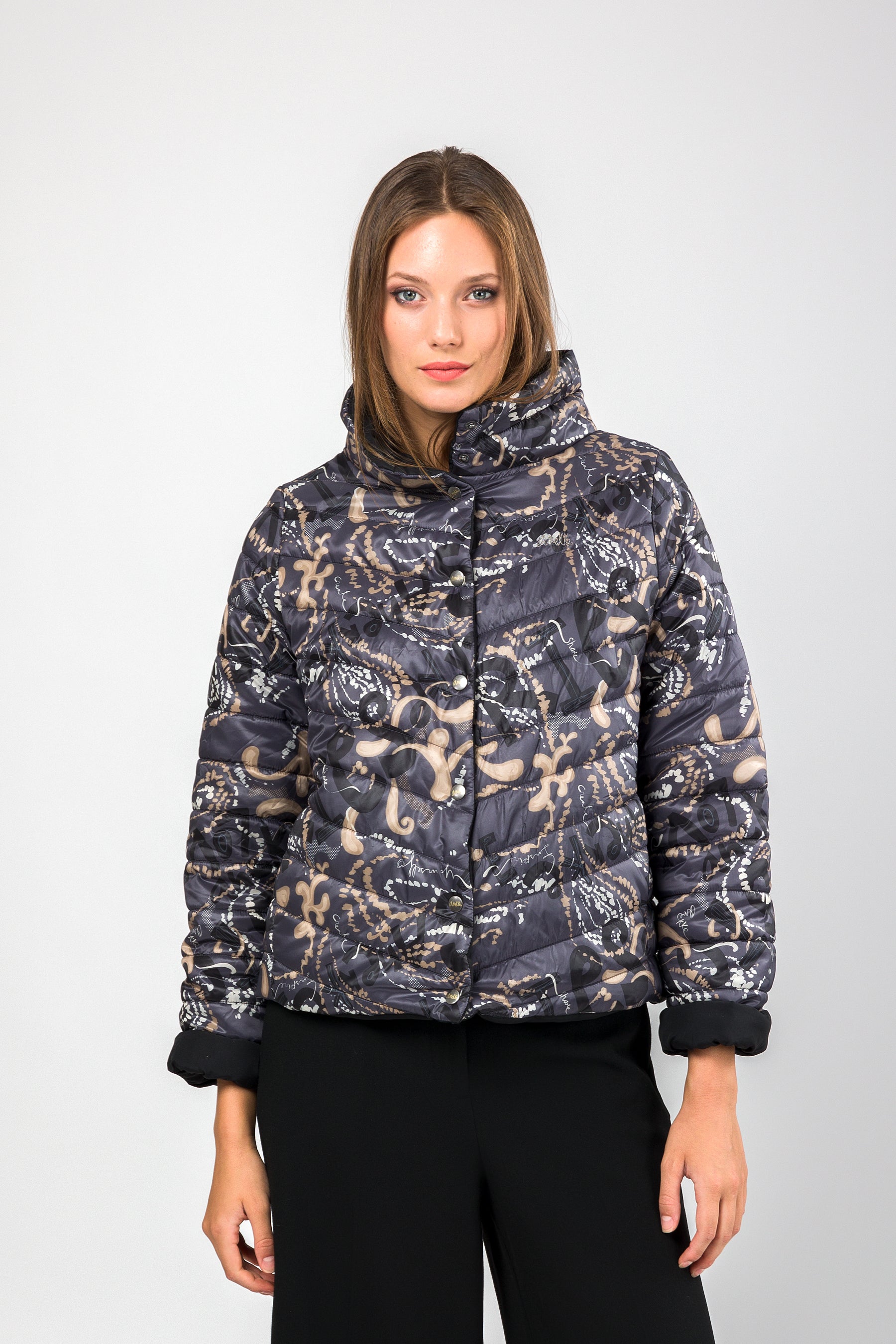 Gray reversible jacket