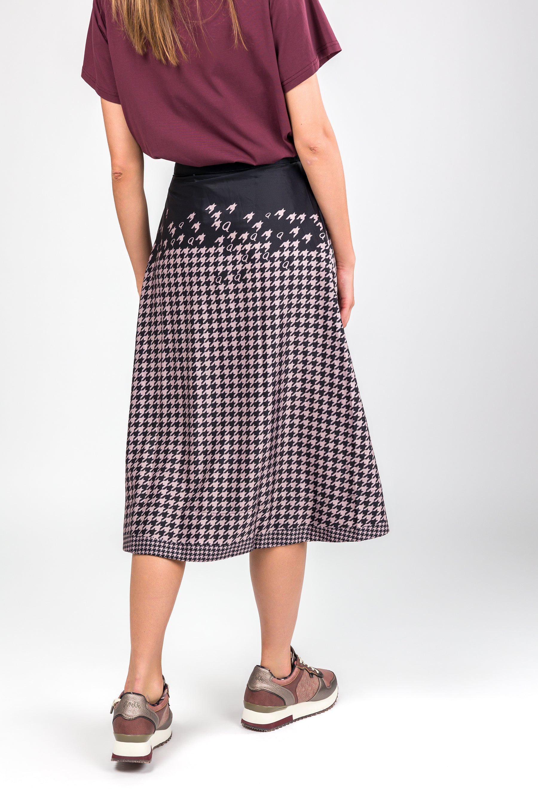 Grey & pink crossover skirt