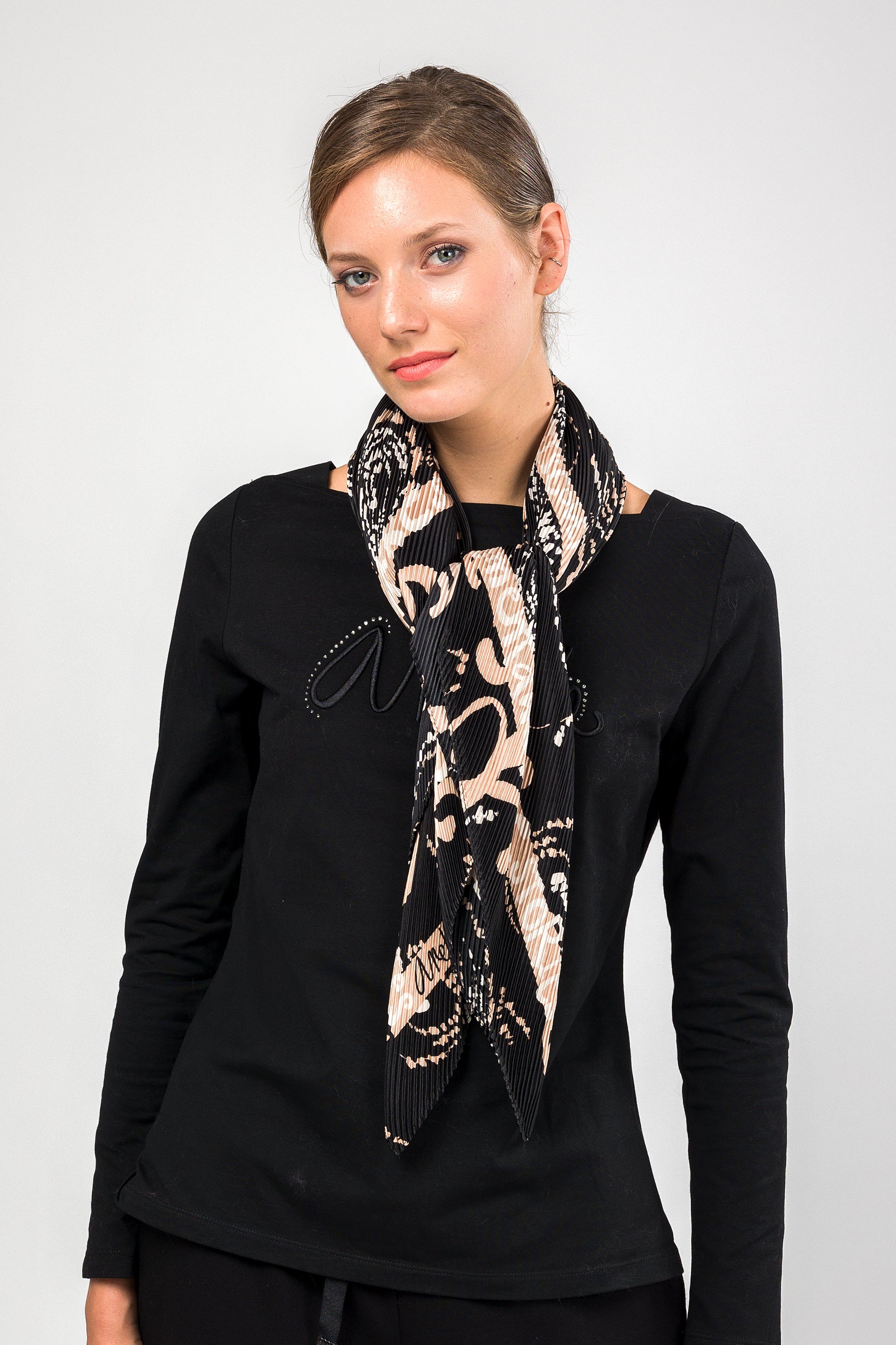 Intentions pleated square scarf