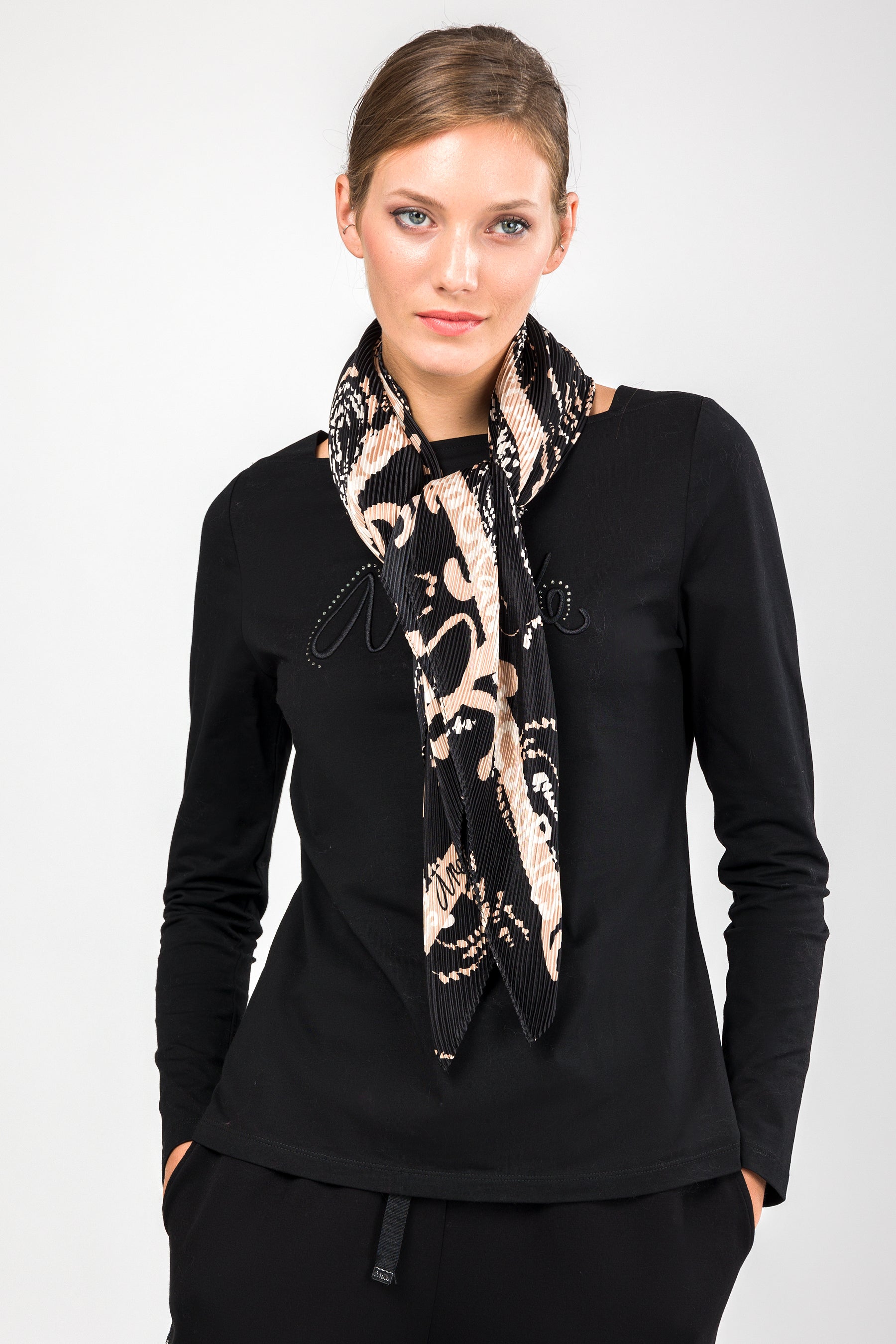 Intentions pleated square scarf