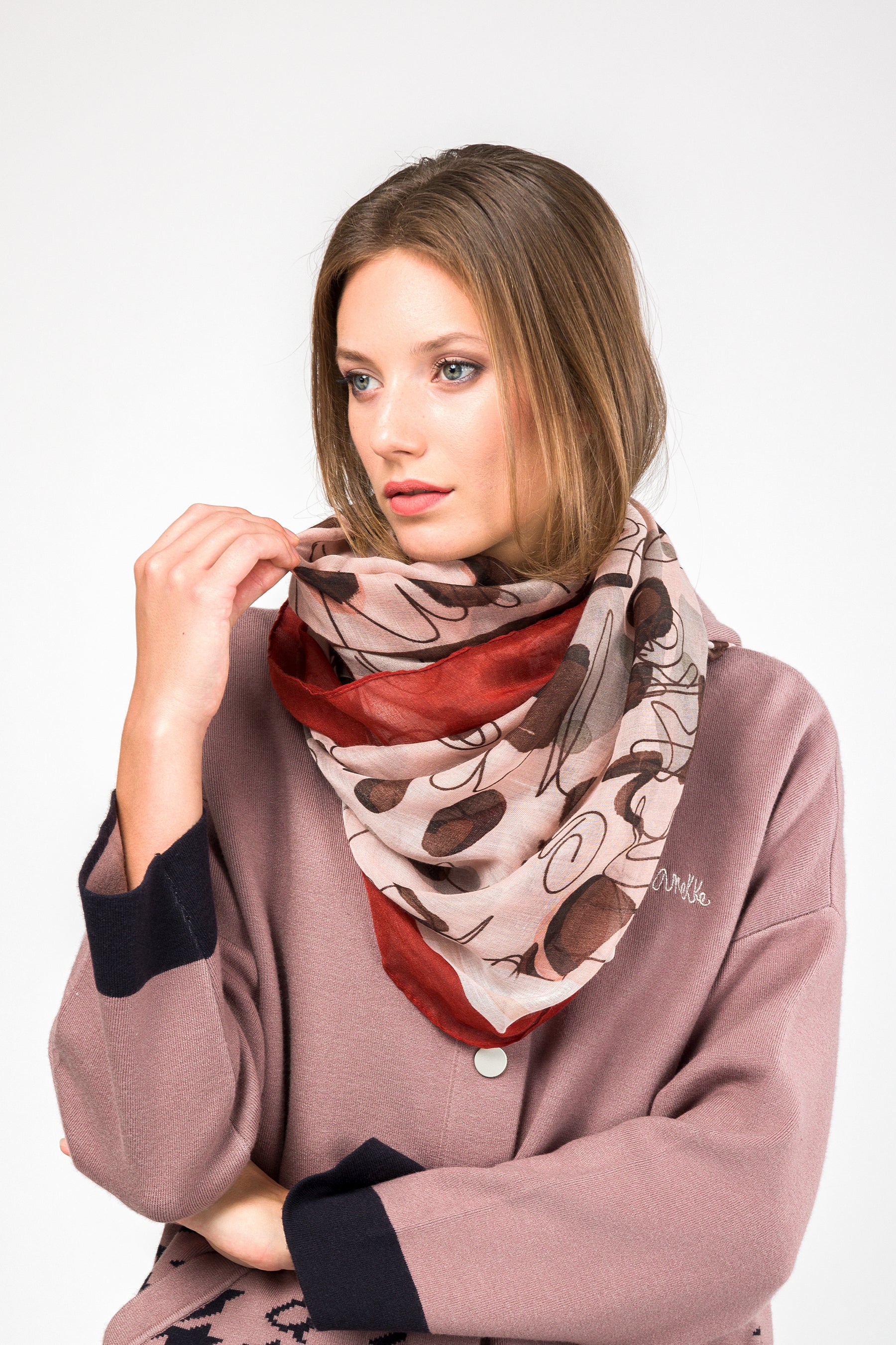 Mademoiselle printed scarf