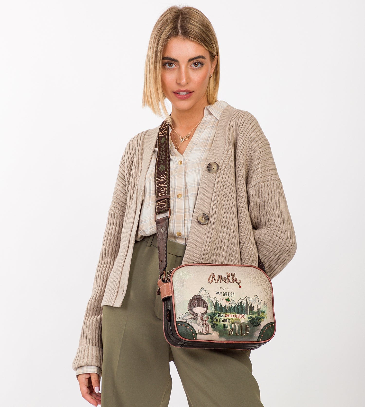 The Forest triple compartment messenger bag