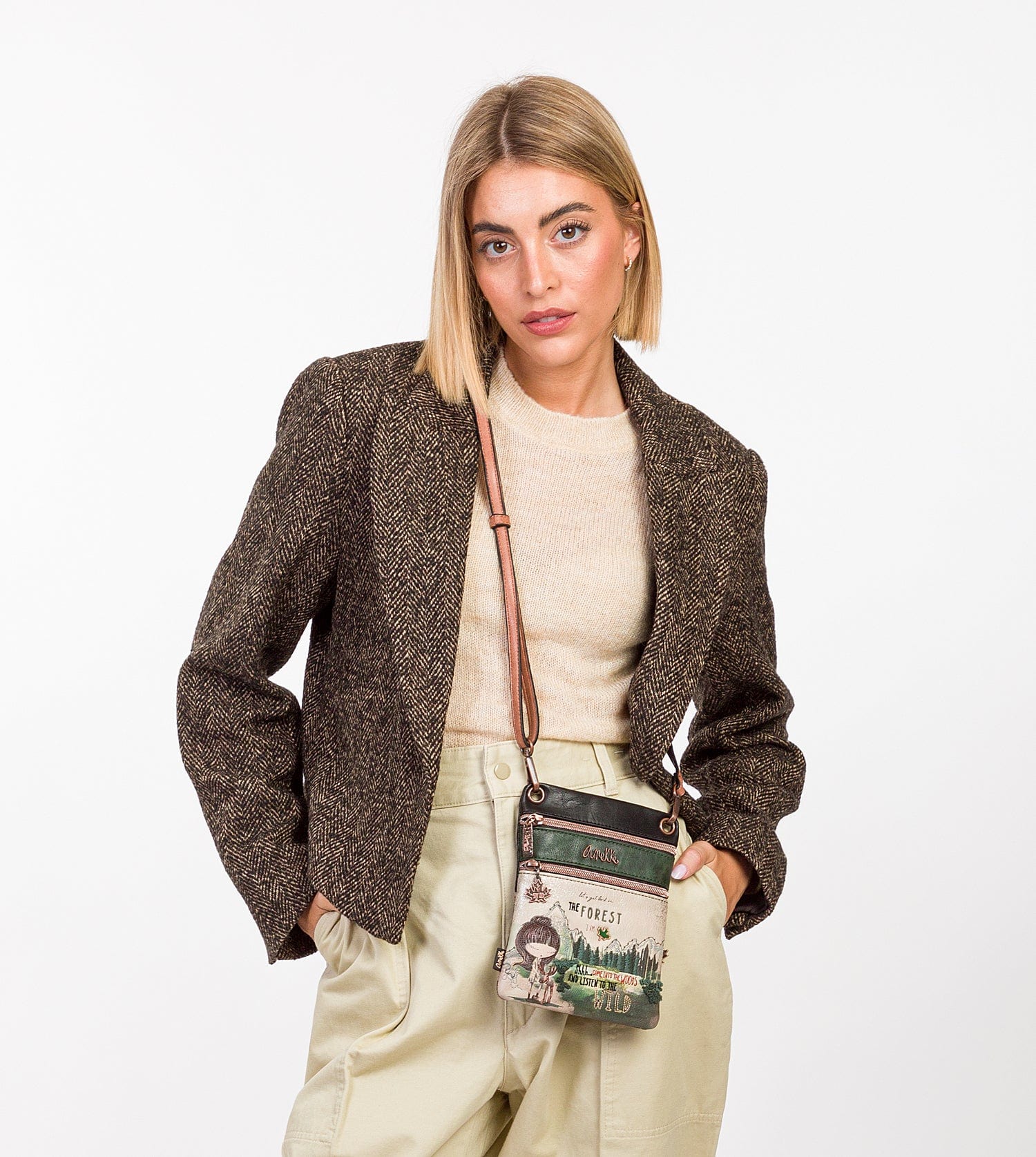 The Forest double compartment mini crossbody bag