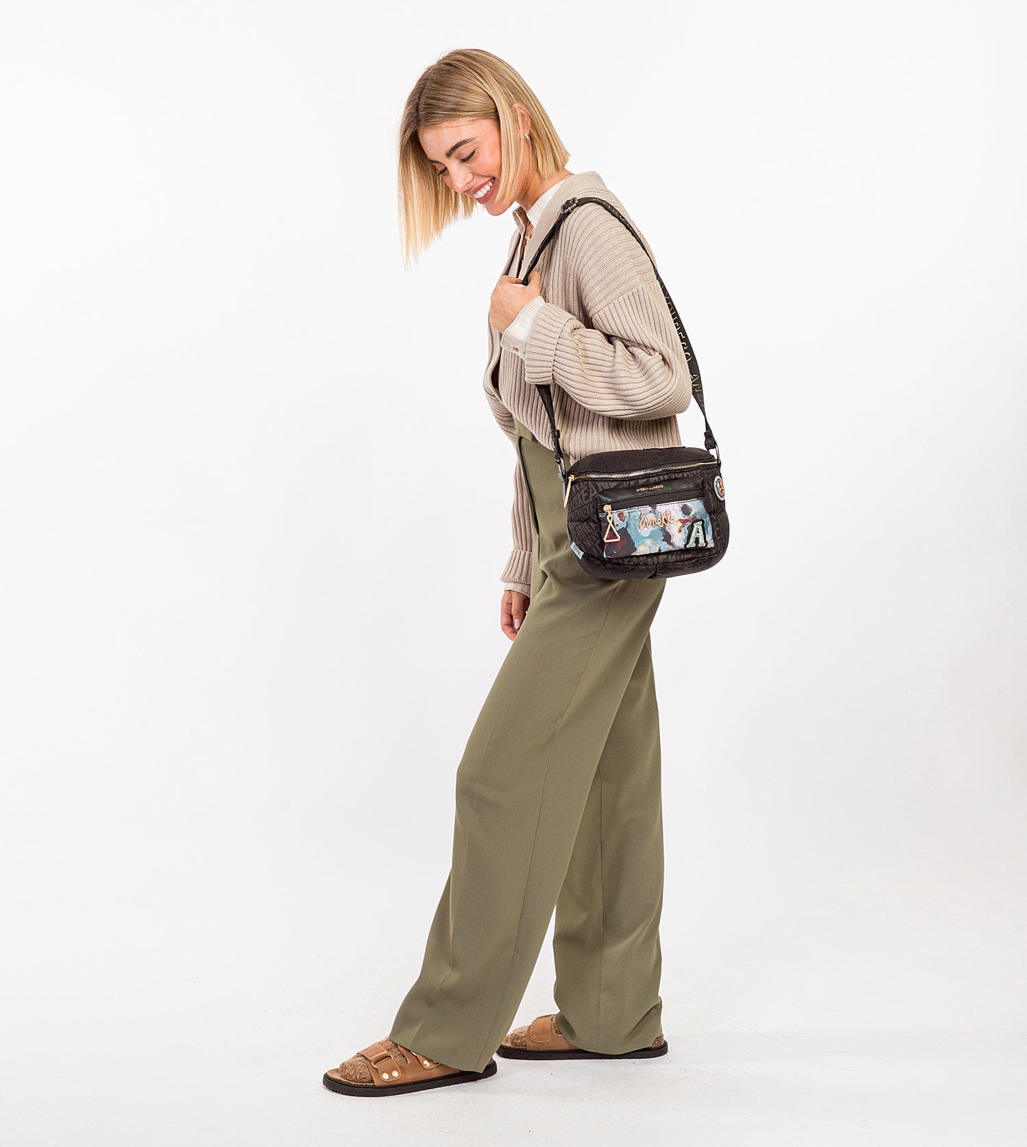 Nature Woods wide shoulder bag