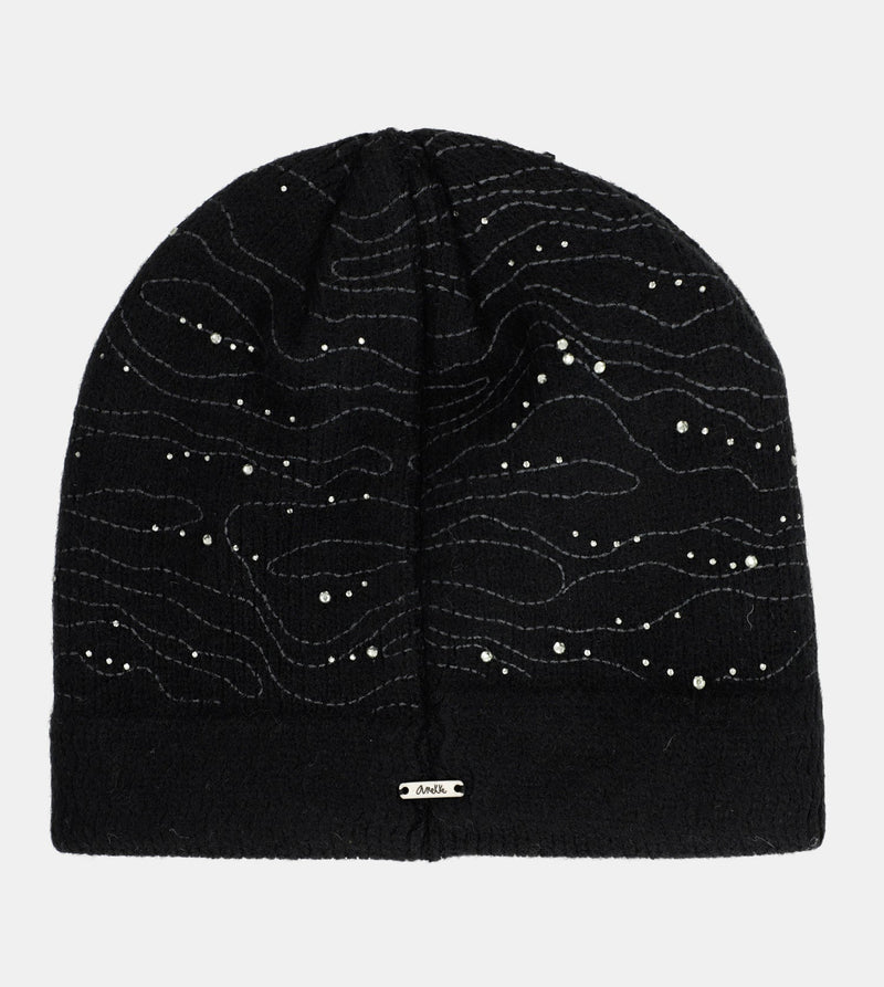 Black knitted beanie