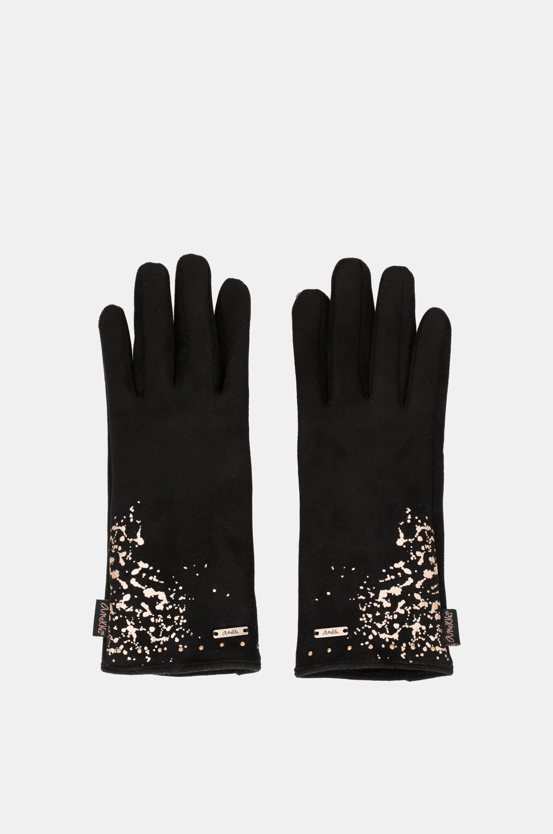 Black fleece-lined gloves