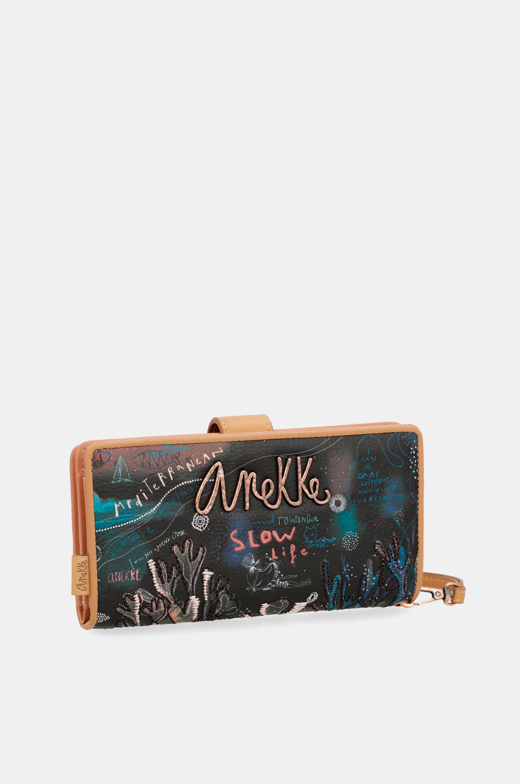 Coral black Large wallet