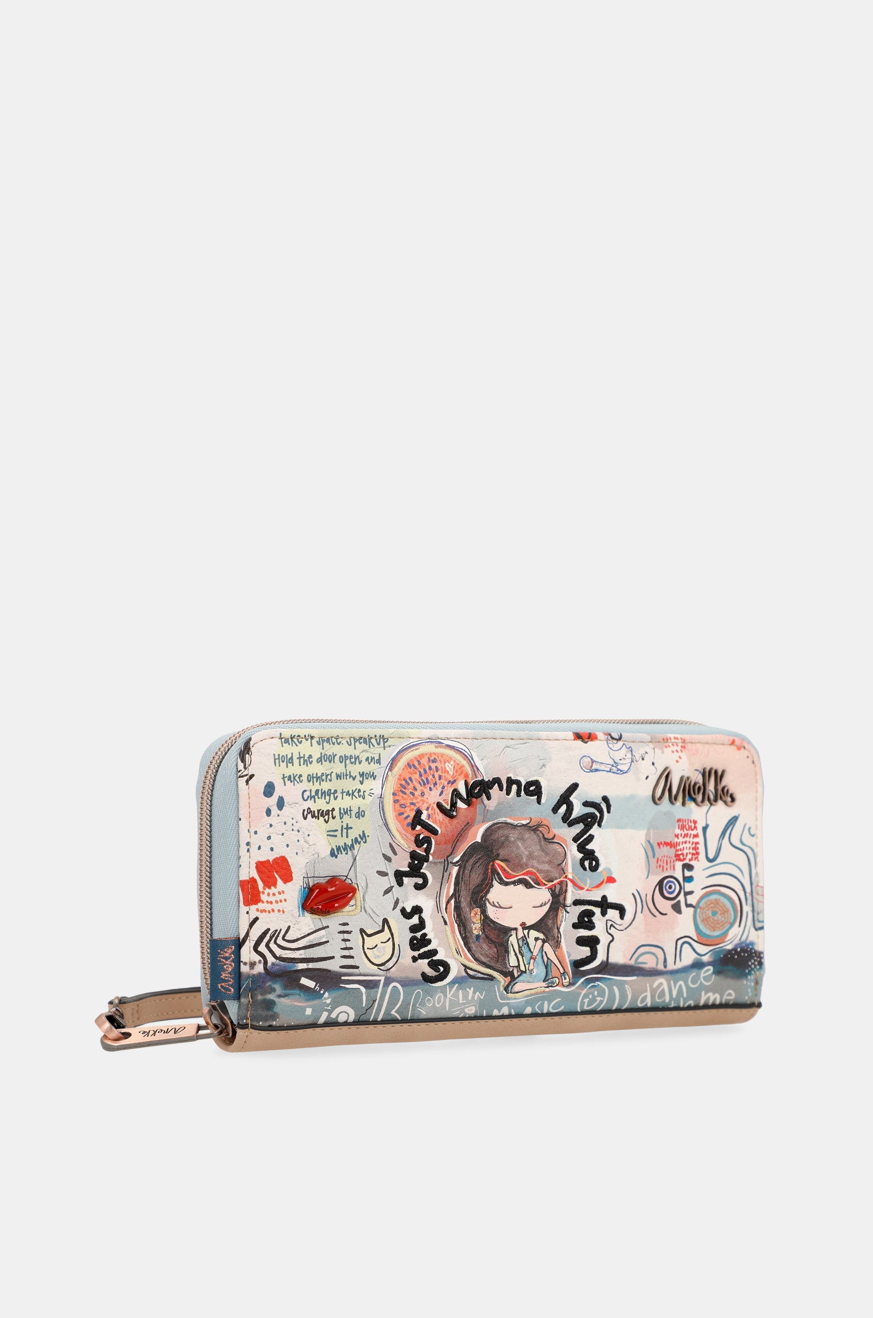 Fun & Music zippered wallet
