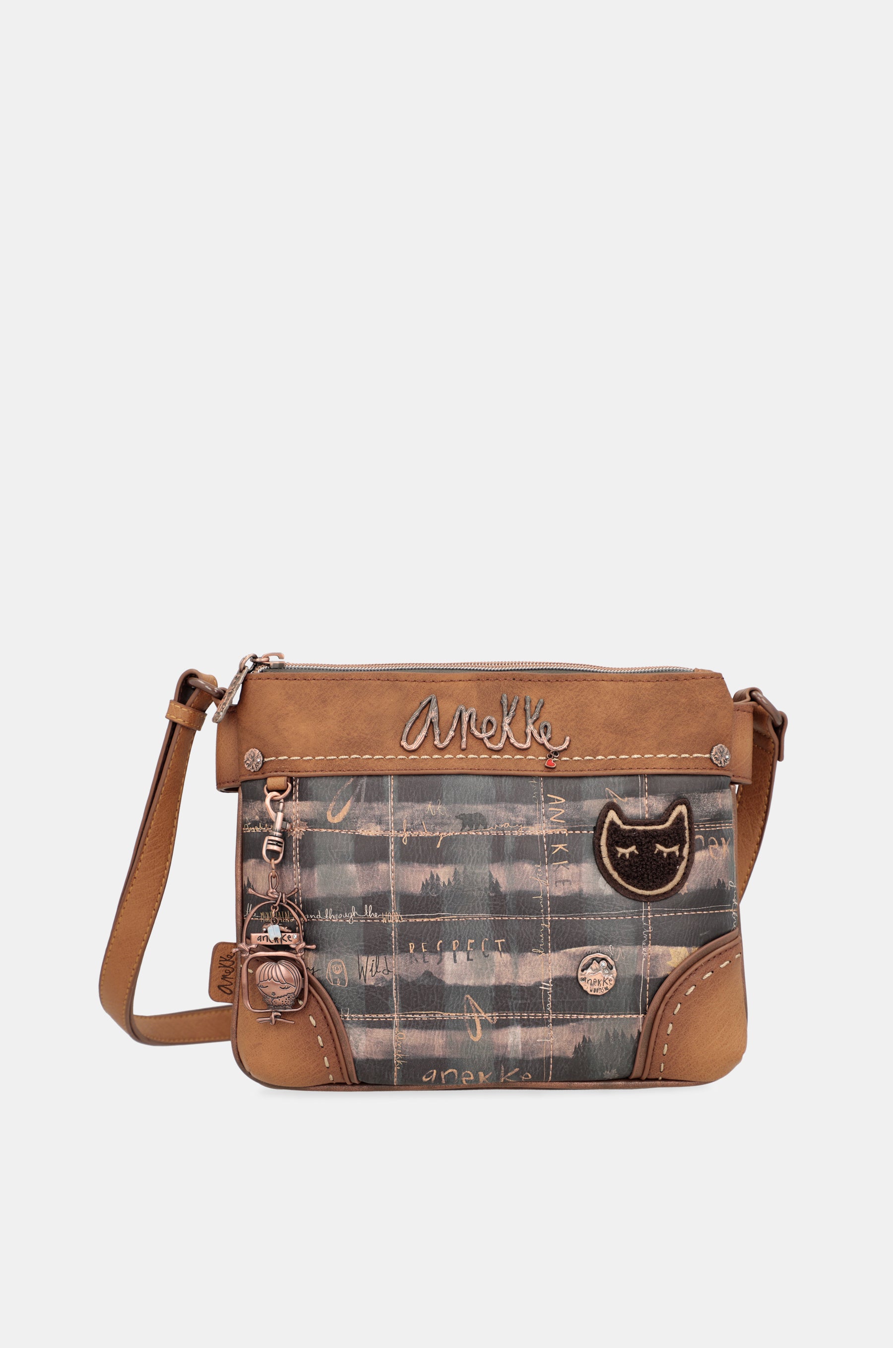 Wild double compartment shoulder bag
