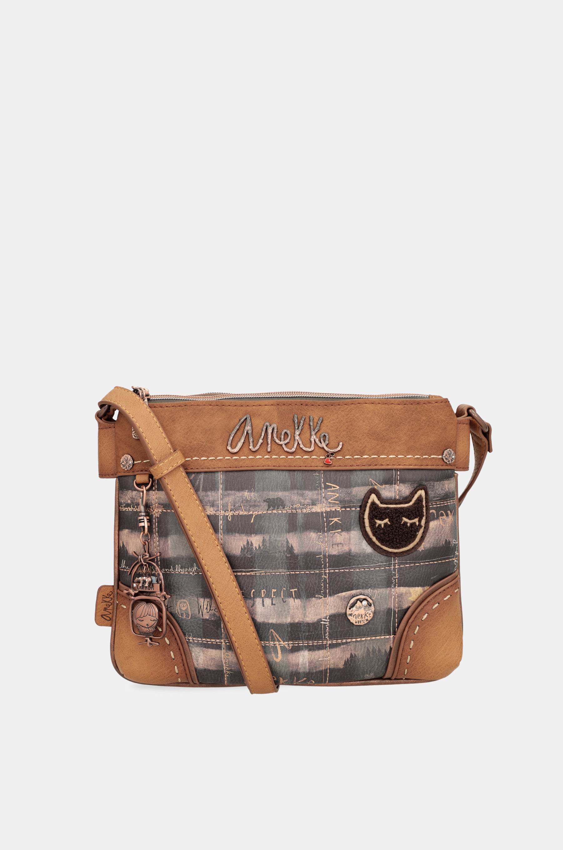 Wild double compartment shoulder bag