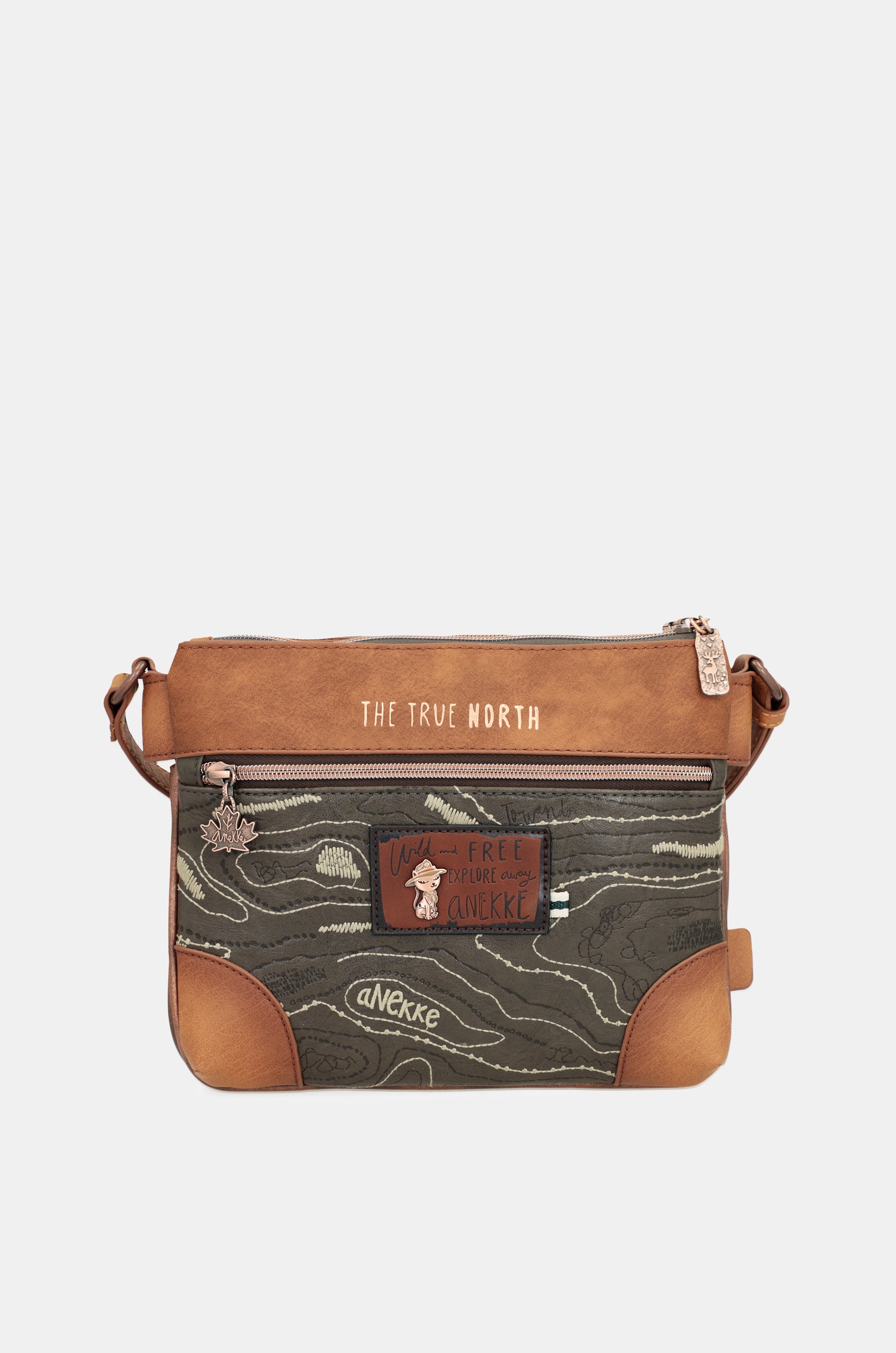 Wild double compartment shoulder bag
